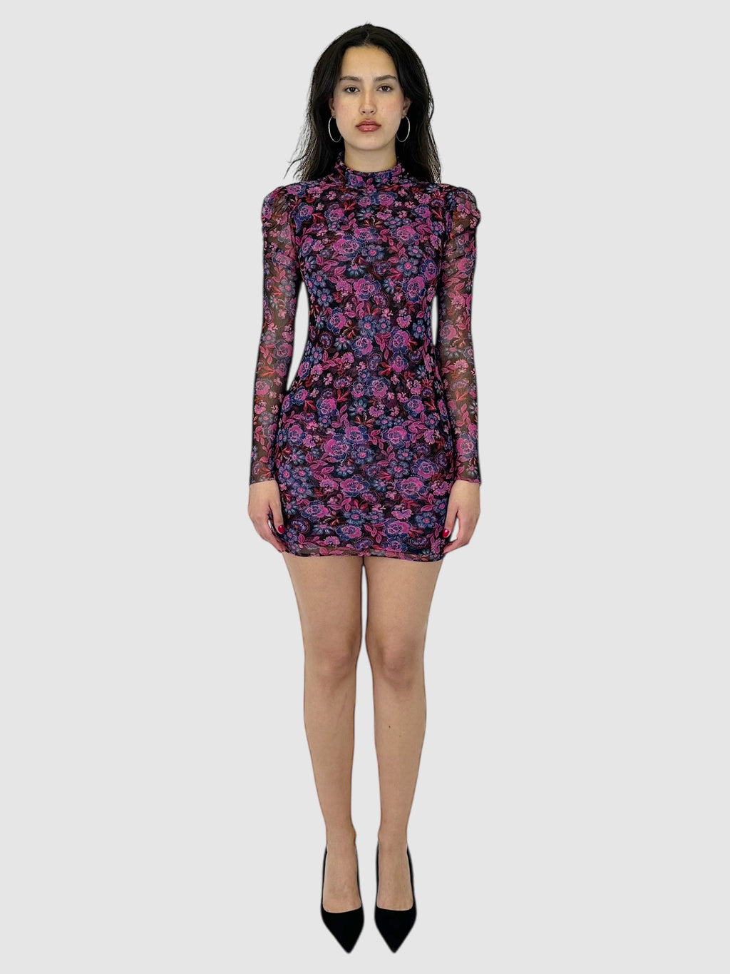 Stormi Floral Mesh Mini Dress