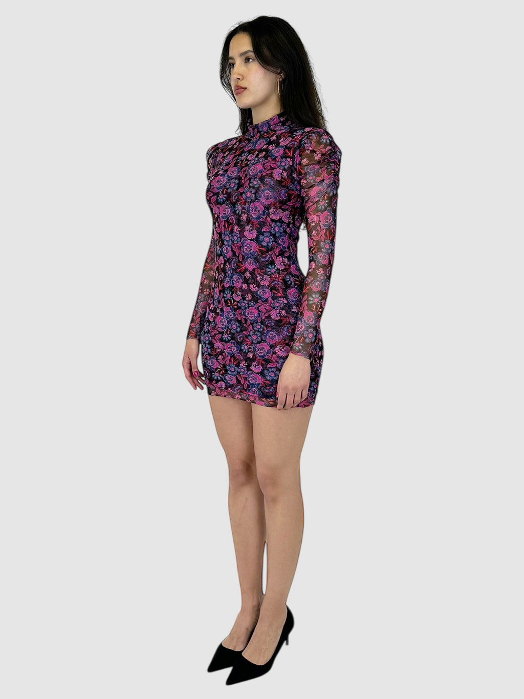 Stormi Floral Mesh Mini Dress