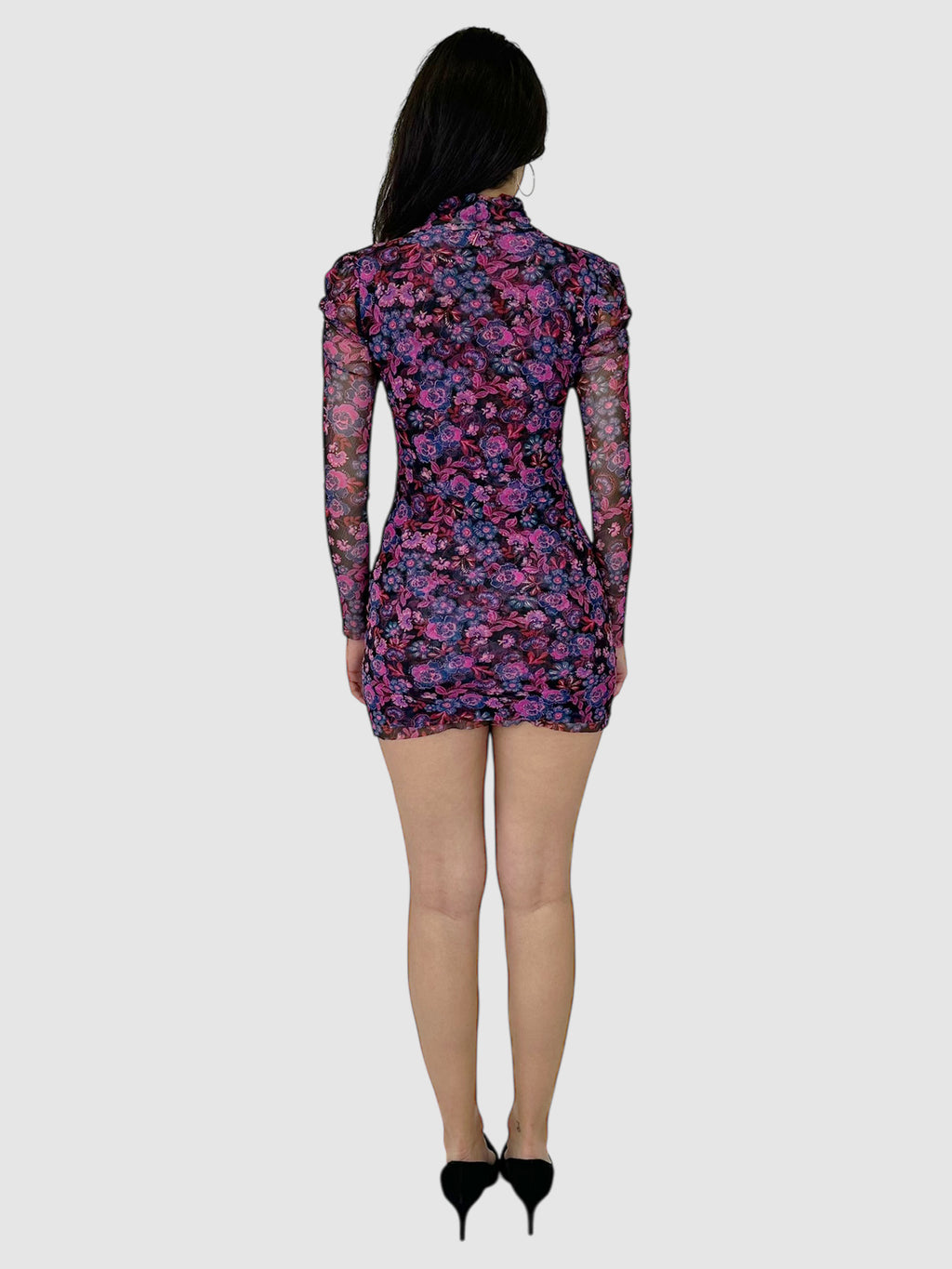 Stormi Floral Mesh Mini Dress