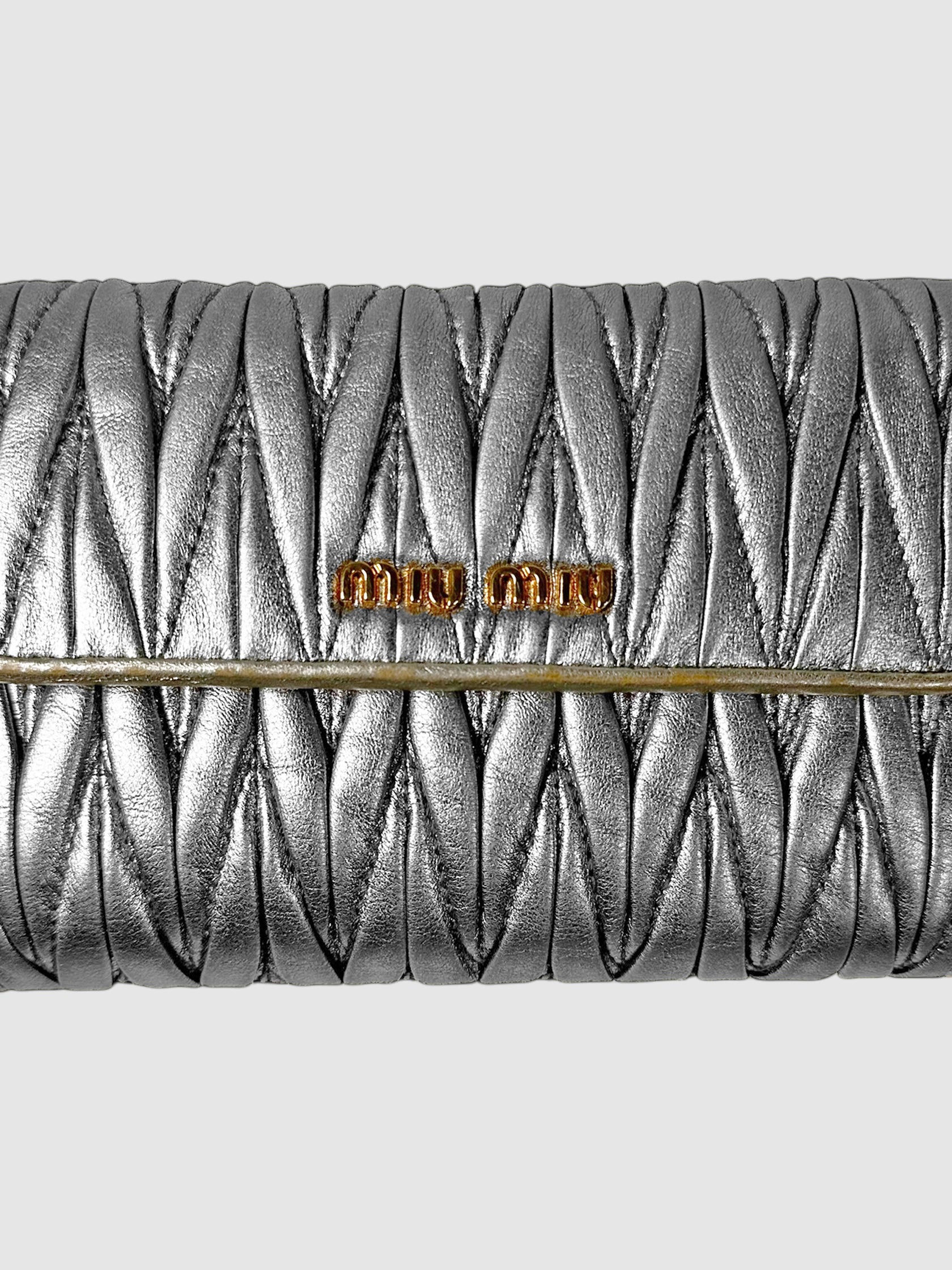 Matelassé Flap Wallet