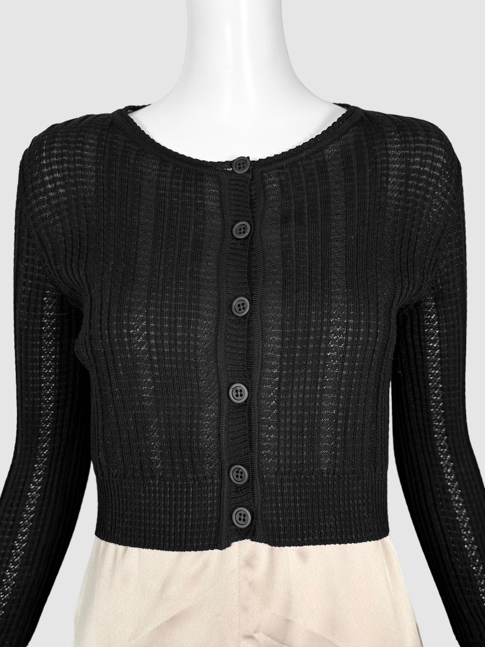 Cropped Knit Cardigan - Size 6