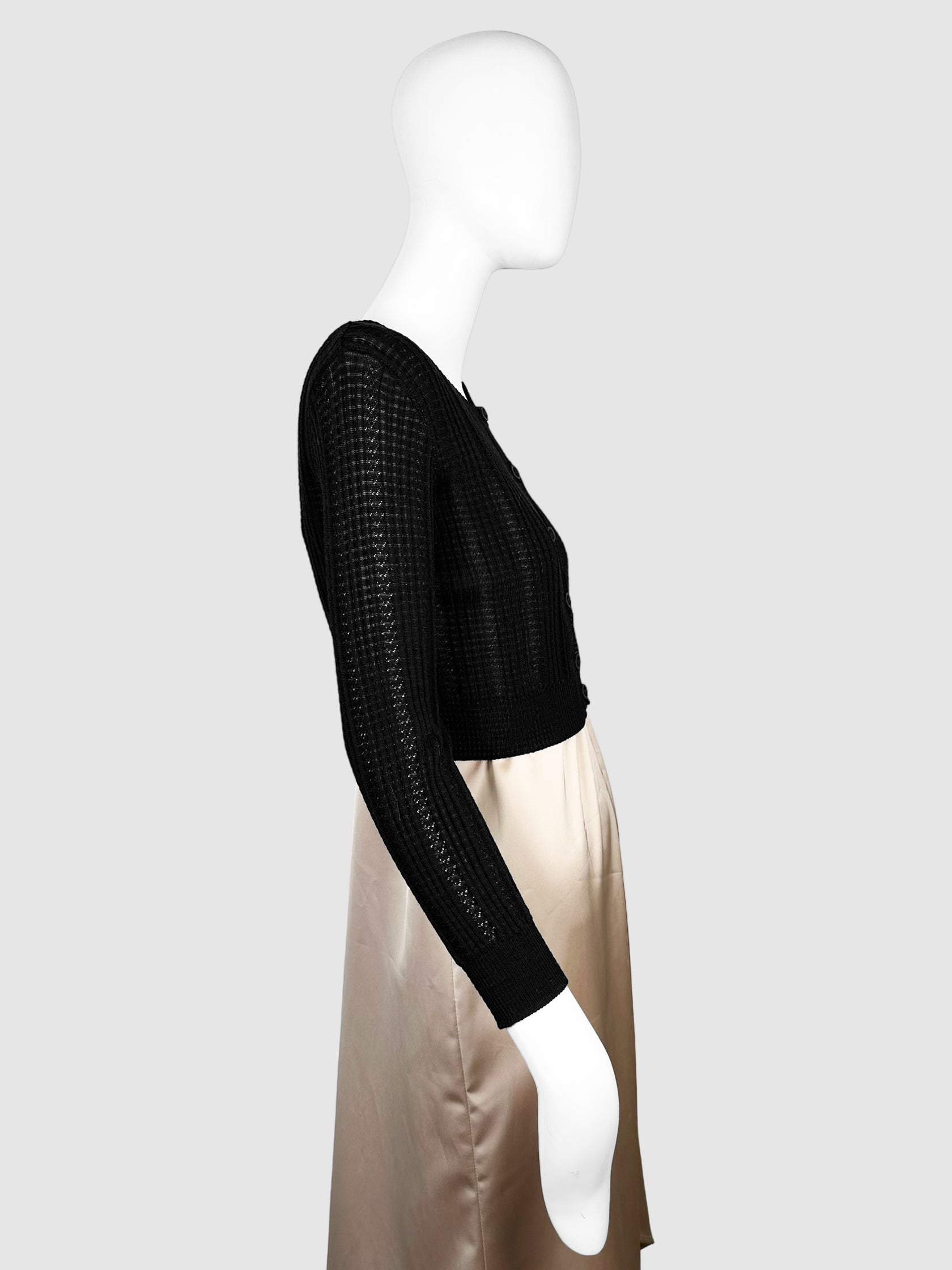 Cropped Knit Cardigan - Size 6