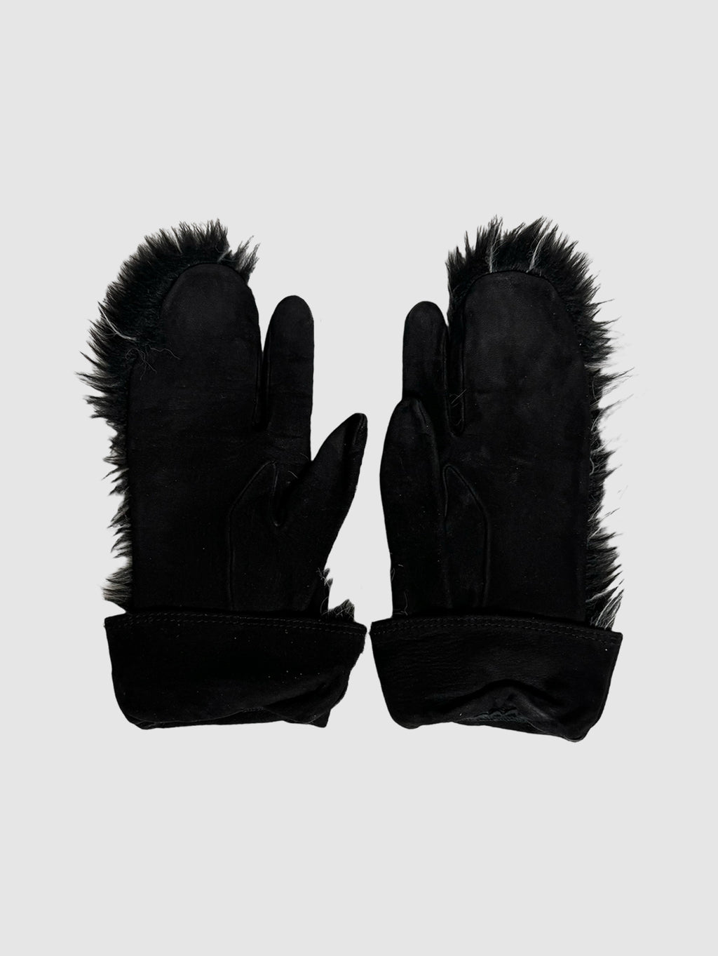 Suede Fur Gloves - Size 6
