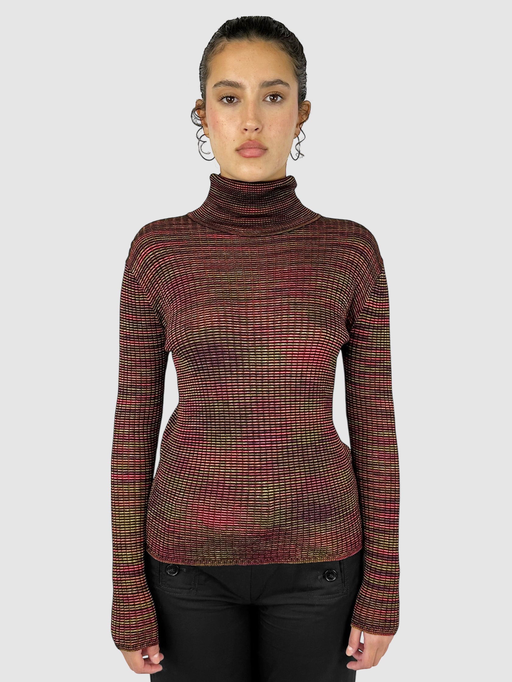 Gradient Turtleneck Sweater