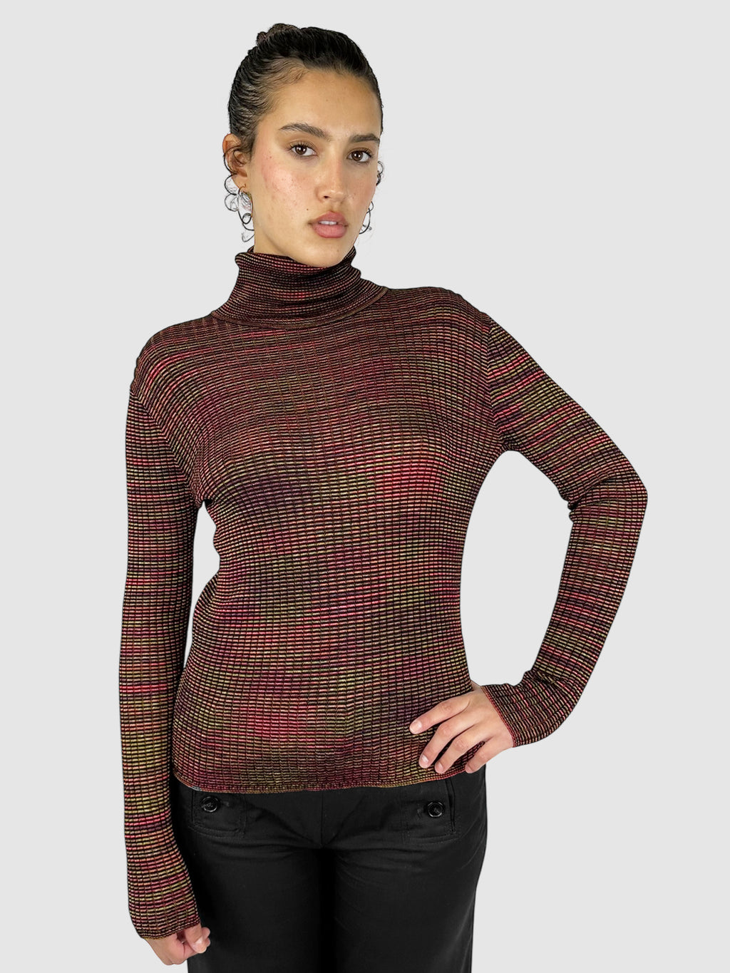 Gradient Turtleneck Sweater