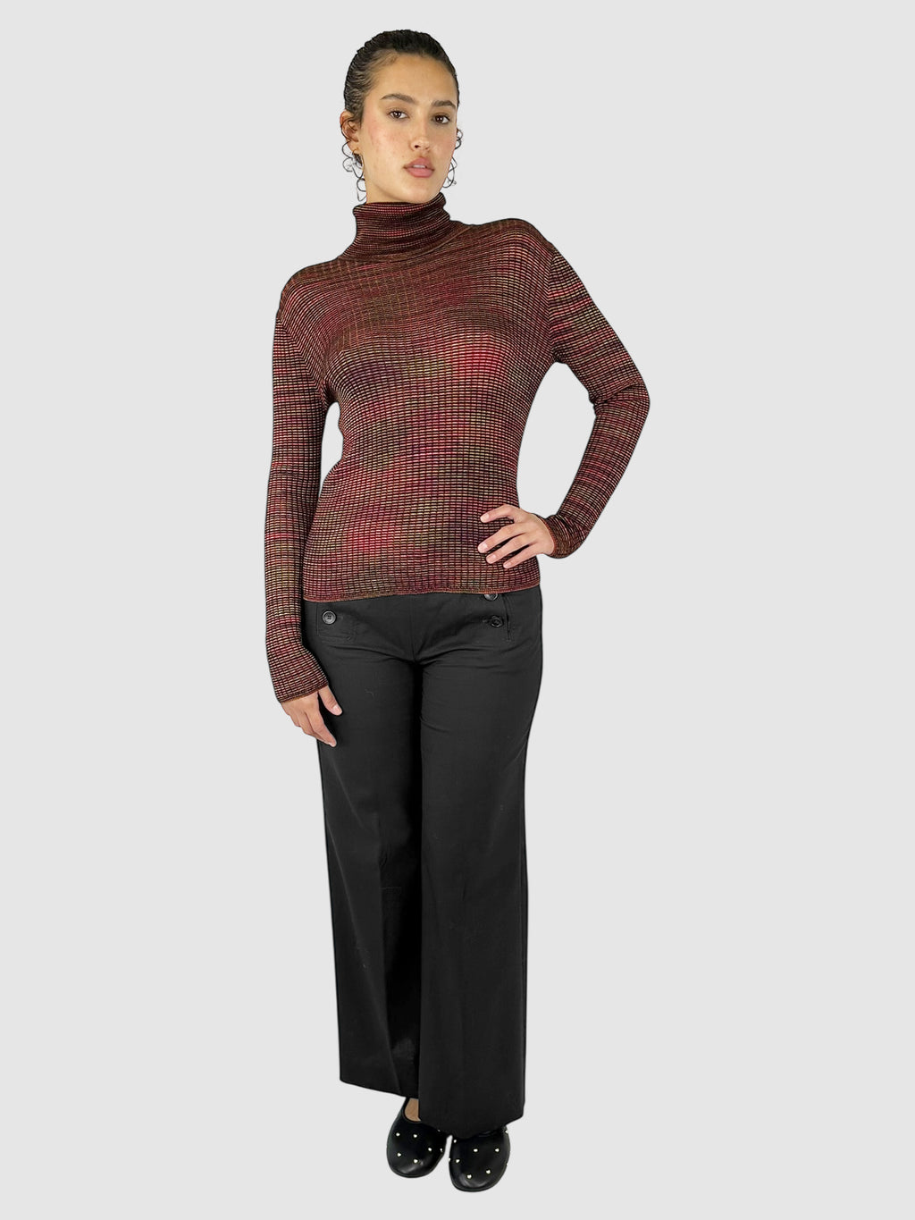 Gradient Turtleneck Sweater