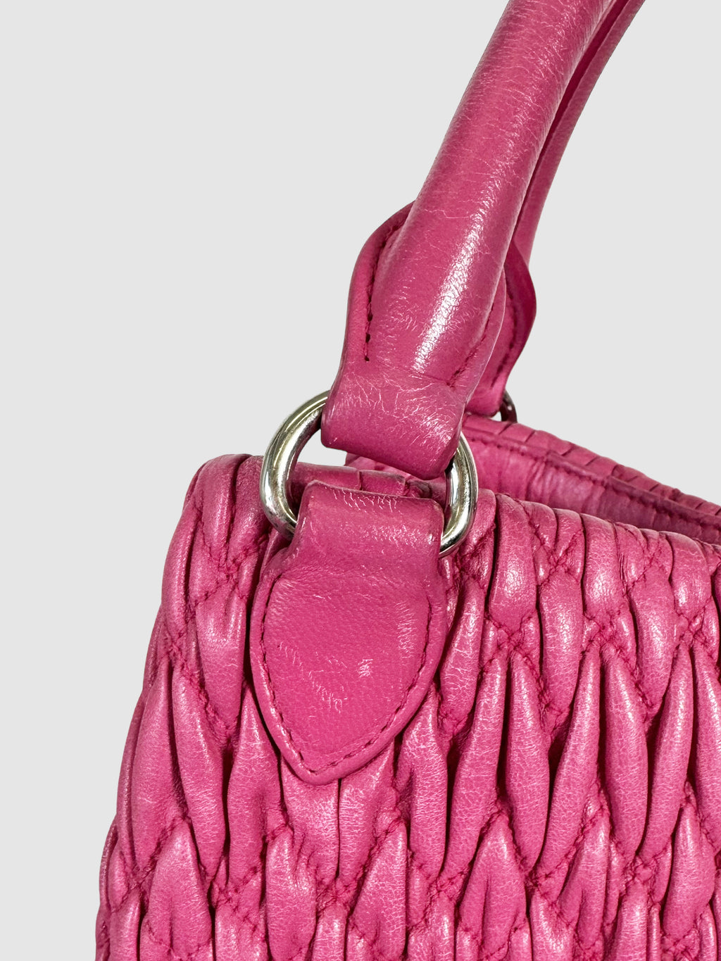 Matelassé Nappa Leather Crystal Satchel