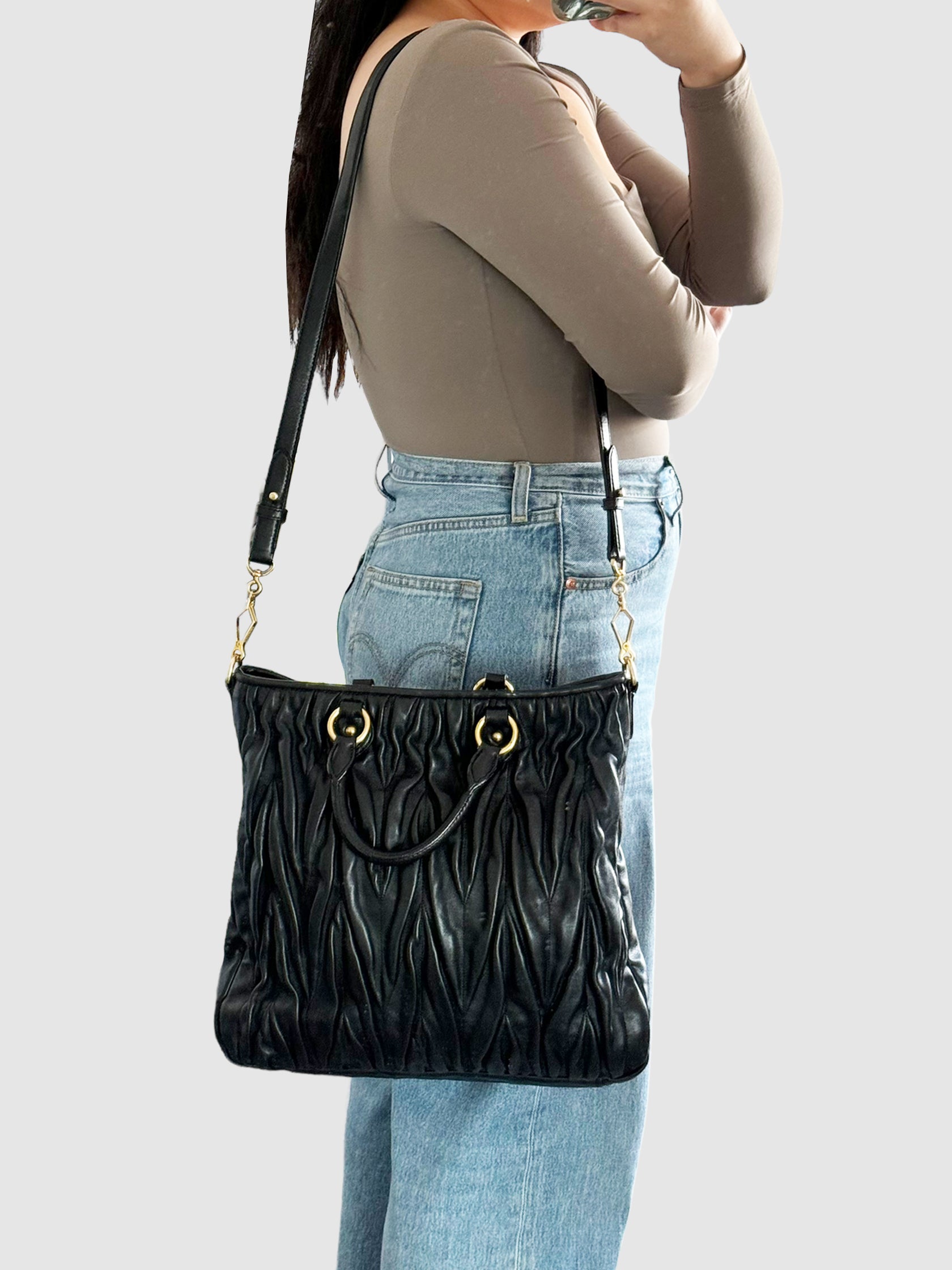 Matelassé Leather Crossbody Bag