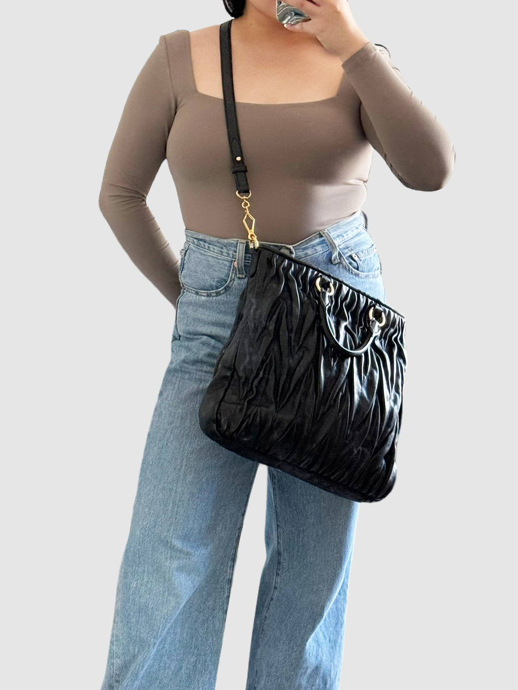 Matelassé Leather Crossbody Bag