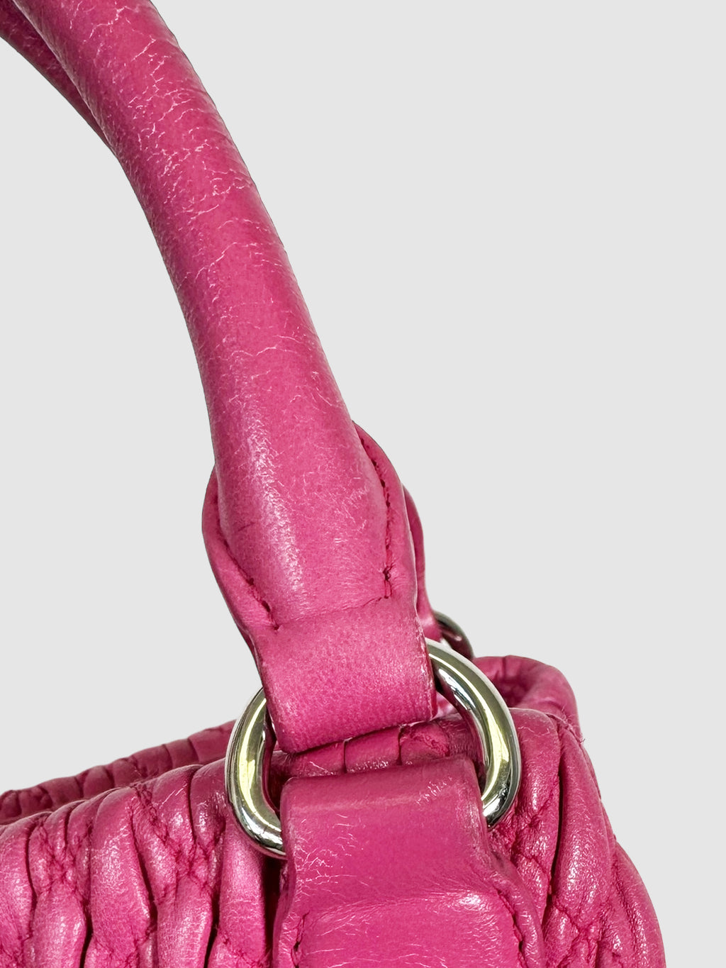 Matelassé Nappa Leather Crystal Satchel