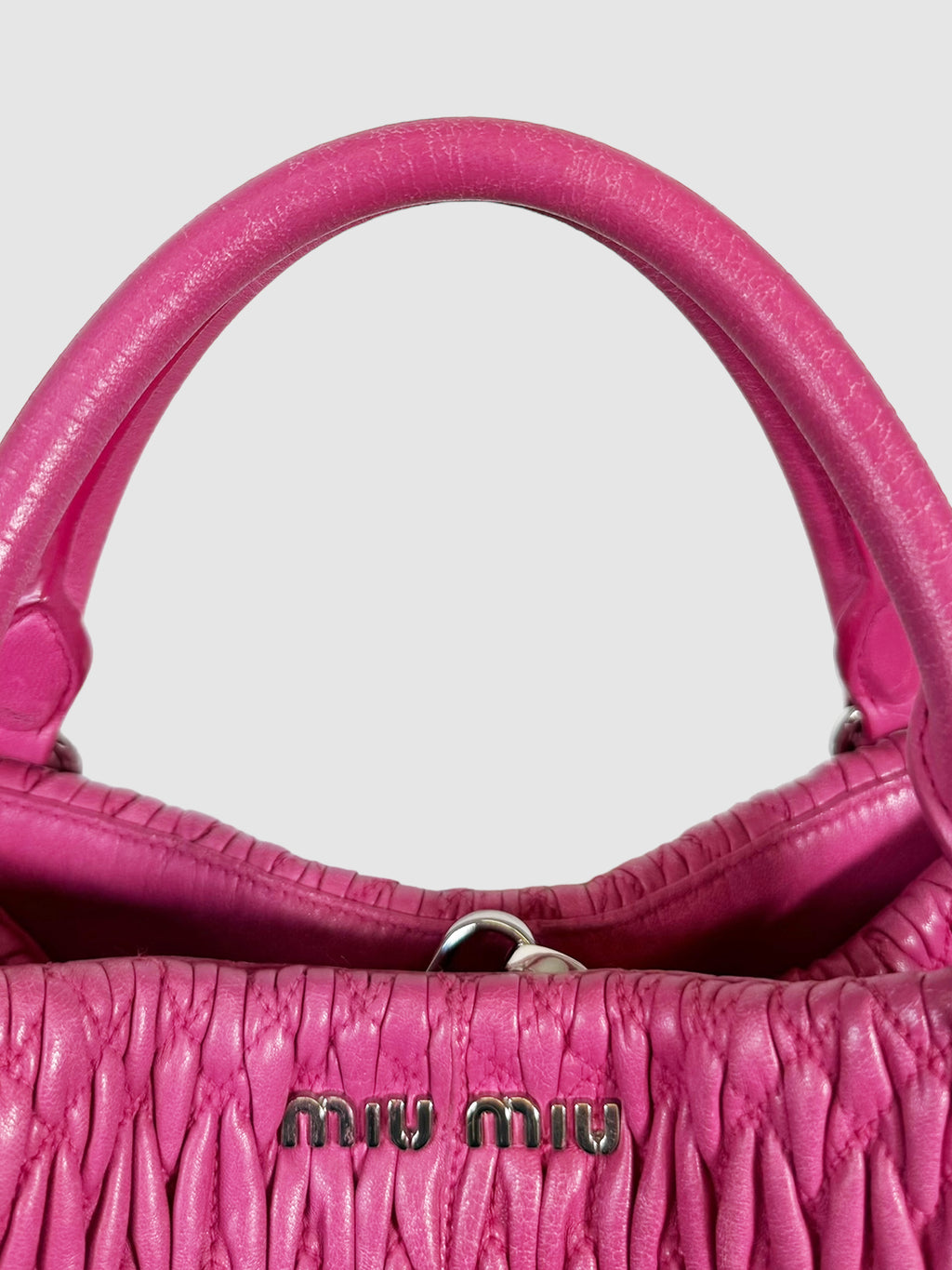 Matelassé Nappa Leather Crystal Satchel