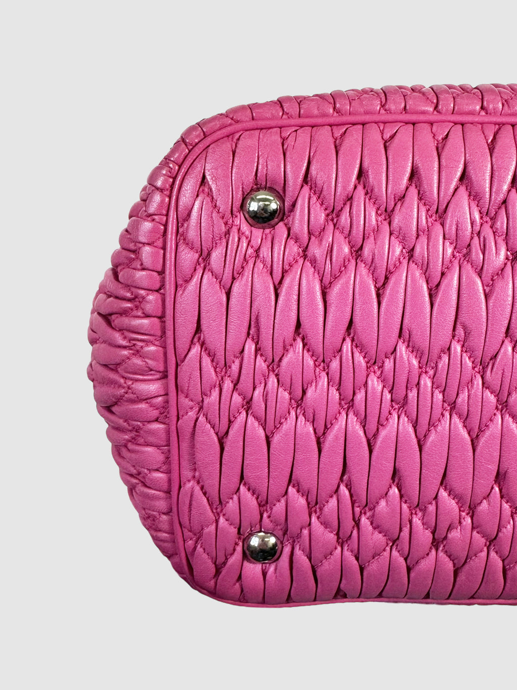 Matelassé Nappa Leather Crystal Satchel