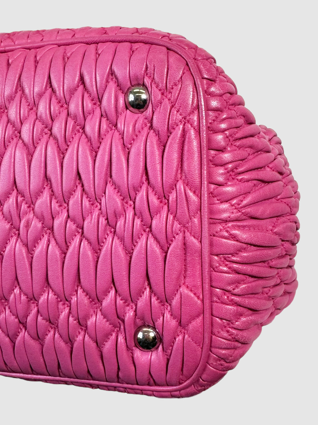 Matelassé Nappa Leather Crystal Satchel