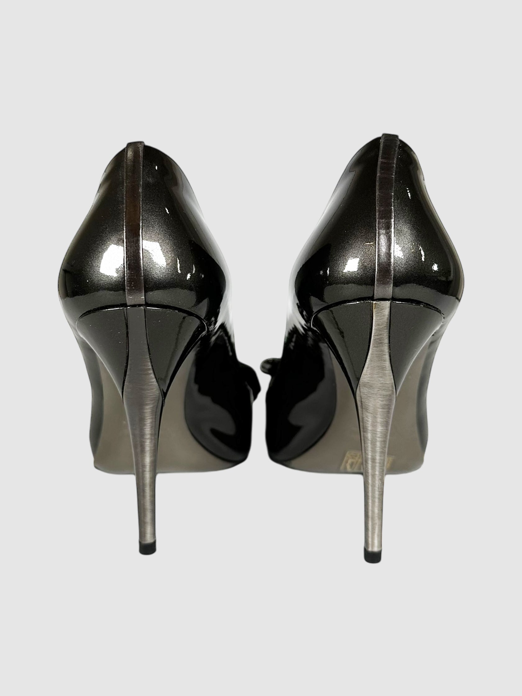 Metallic Bow Accent Pumps - Size 36.5