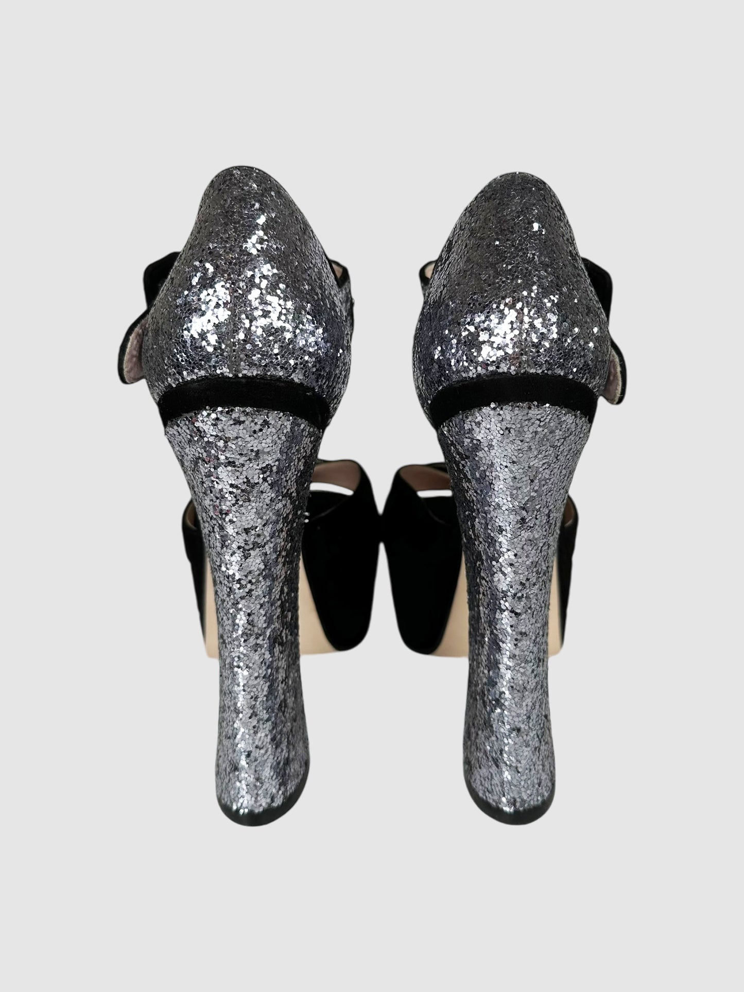 Glitter Accent Platform Pumps - Size 37