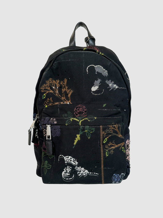 Marc Jacobs Patterned Canvas Backpack
