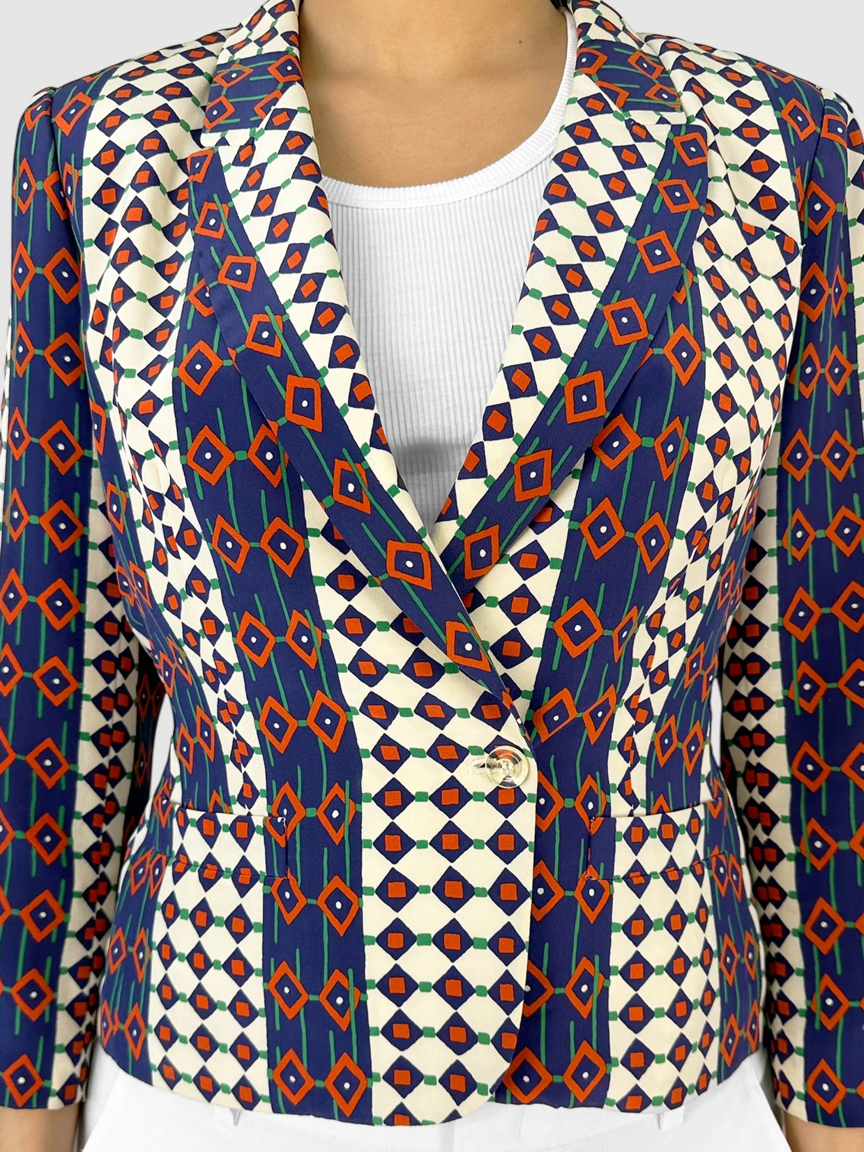 Silk Patterned Blazer
