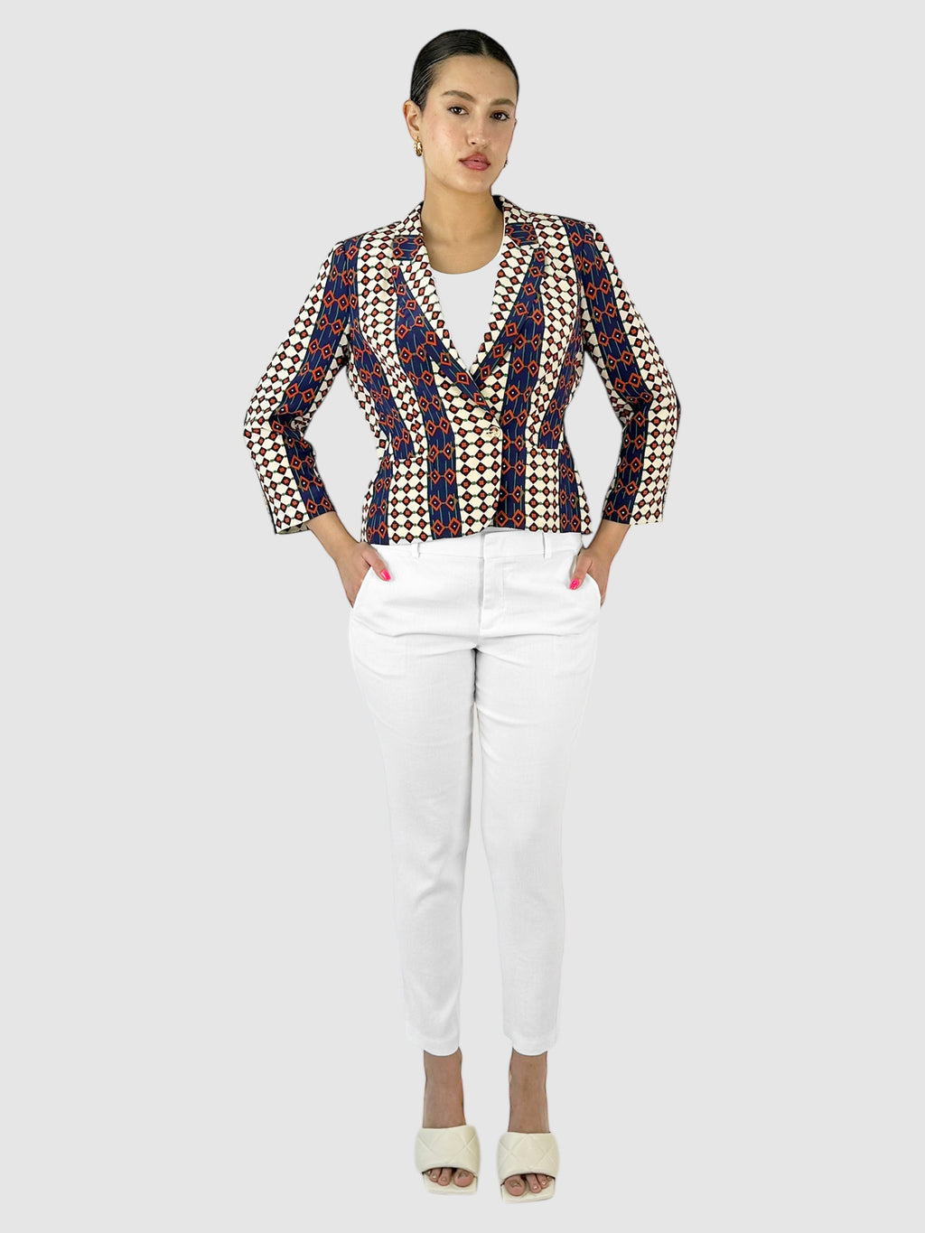 Silk Patterned Blazer