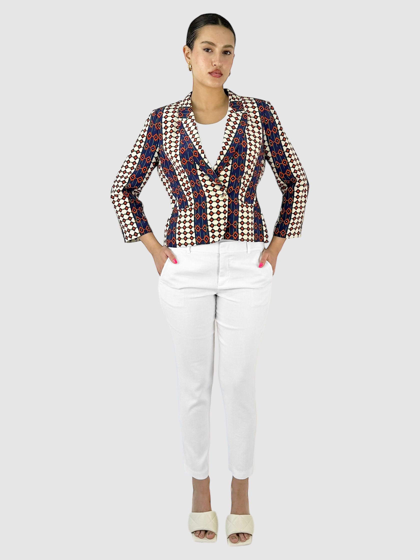 Silk Patterned Blazer