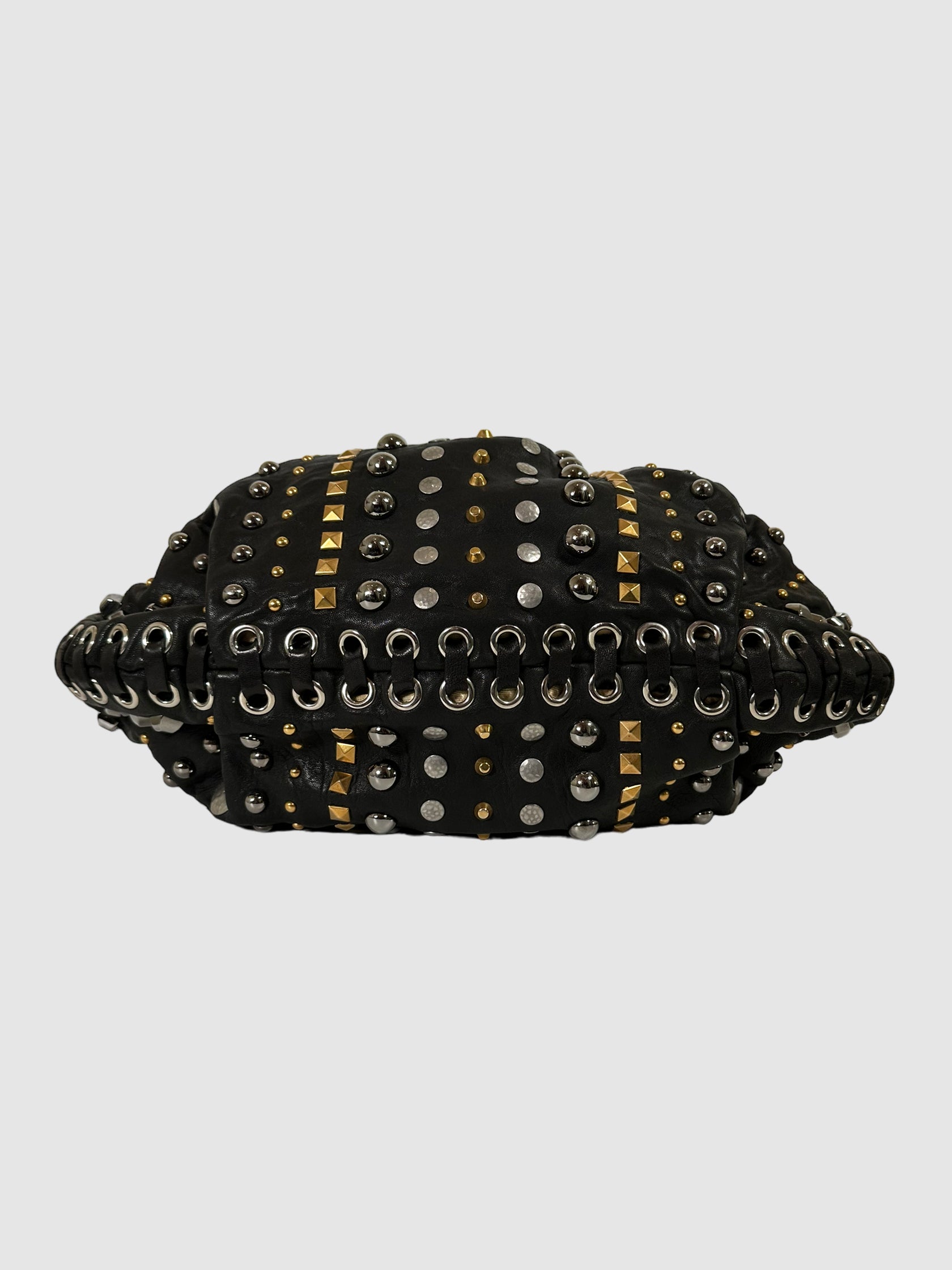 Miu Miu Studded Pleated Handle Bag