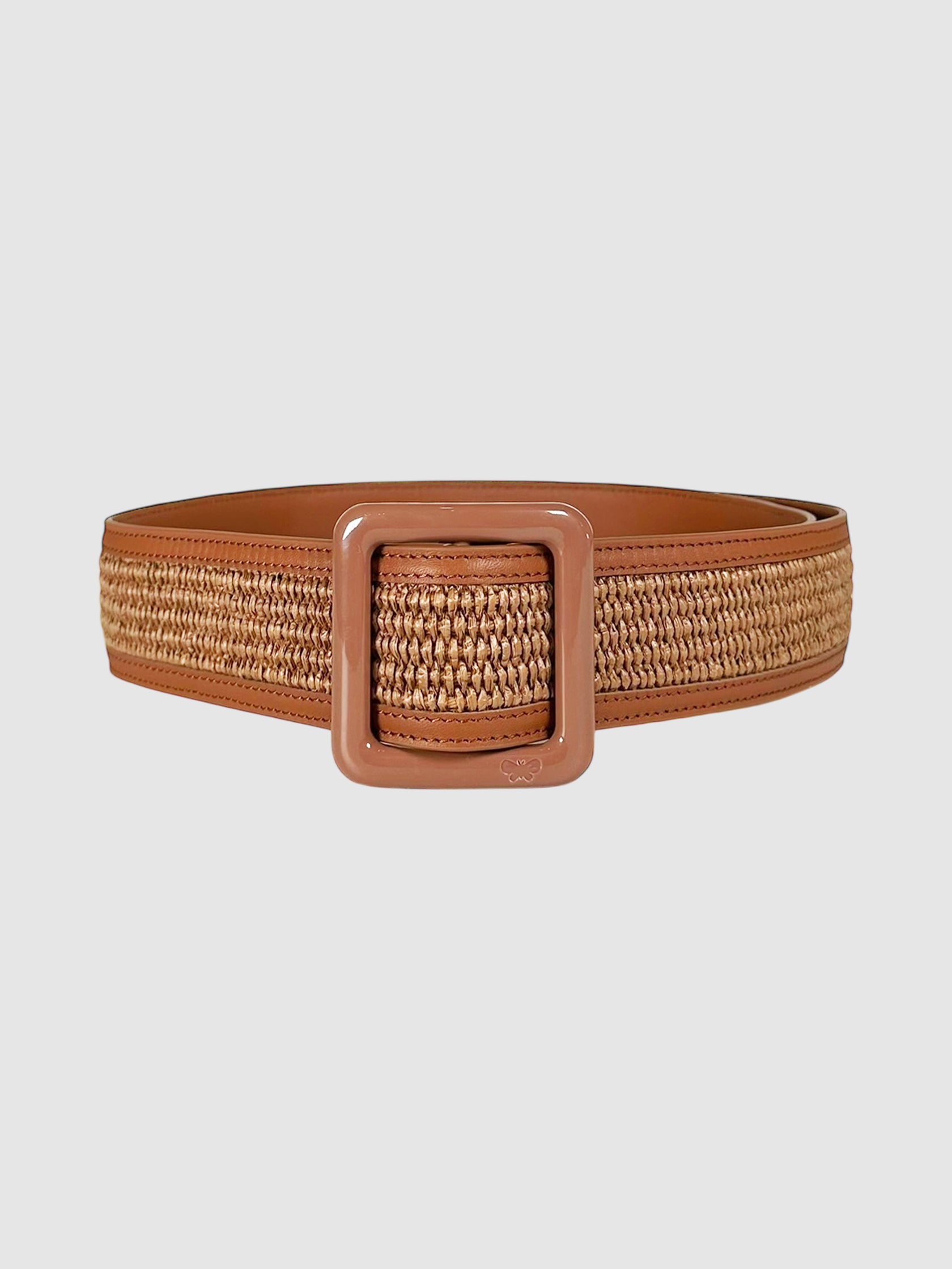 Raffia Leather Belt