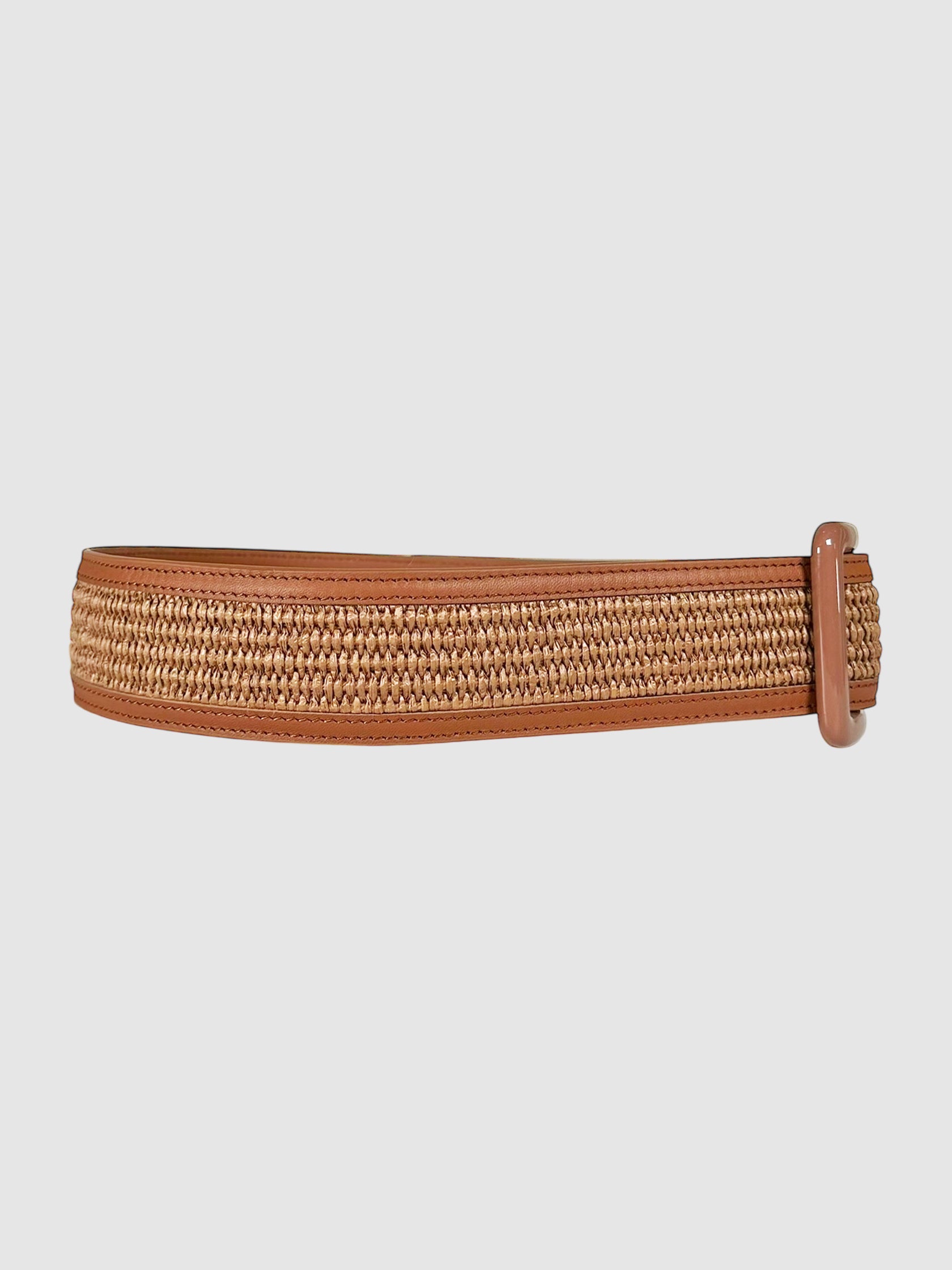 Raffia Leather Belt