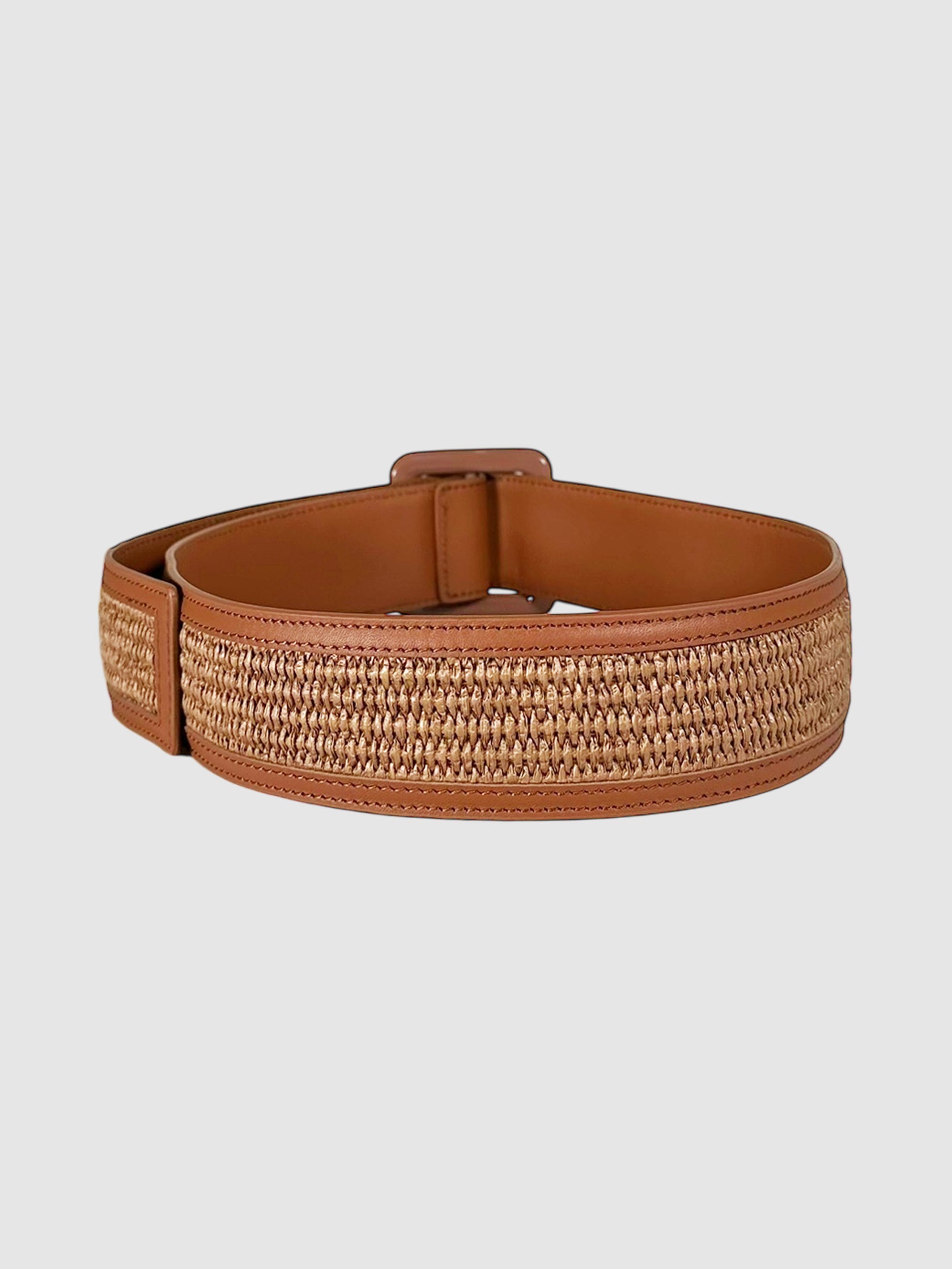 Raffia Leather Belt