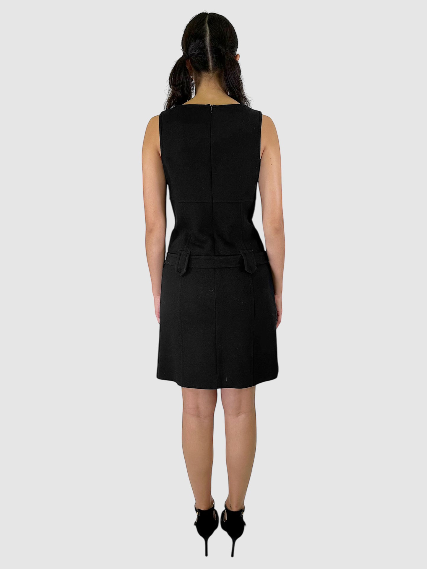 Belted Sleeveless Midi Dress - Size 10