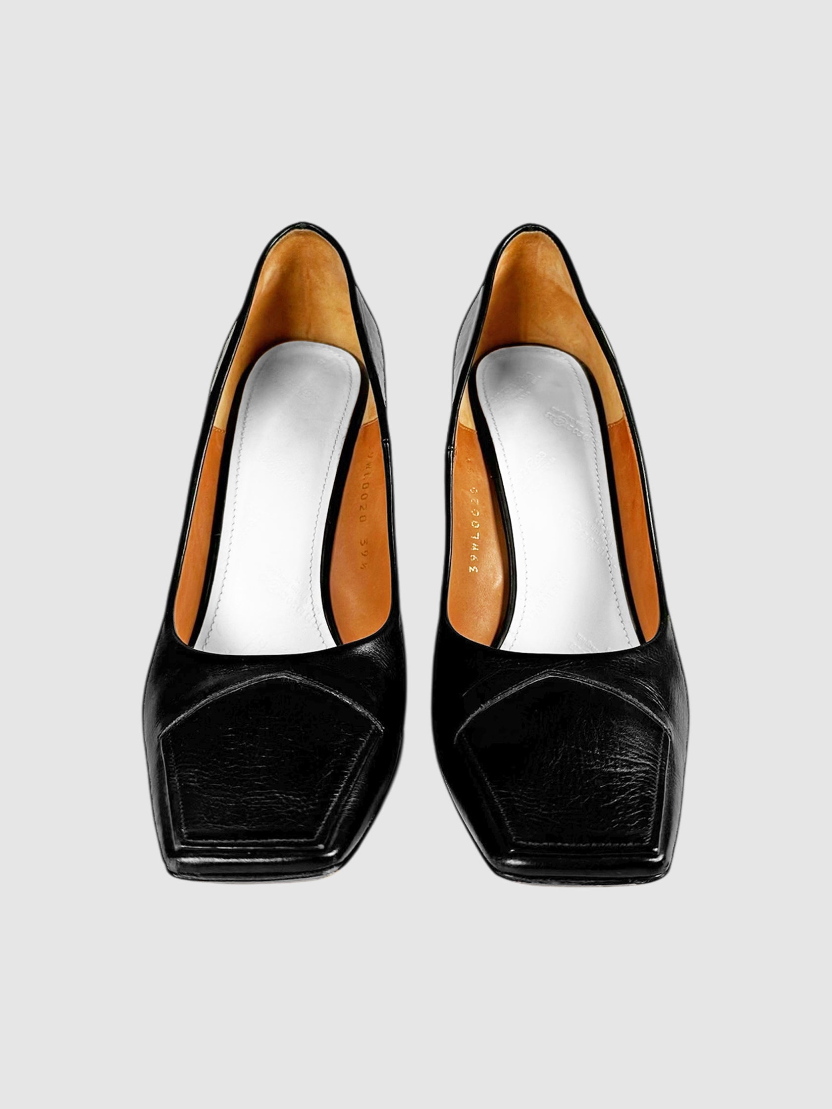 Split Heel Square Toe Pumps - Size 39.5