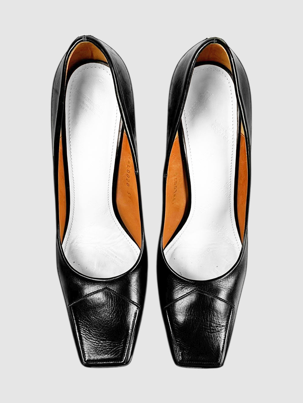 Split Heel Square Toe Pumps - Size 39.5