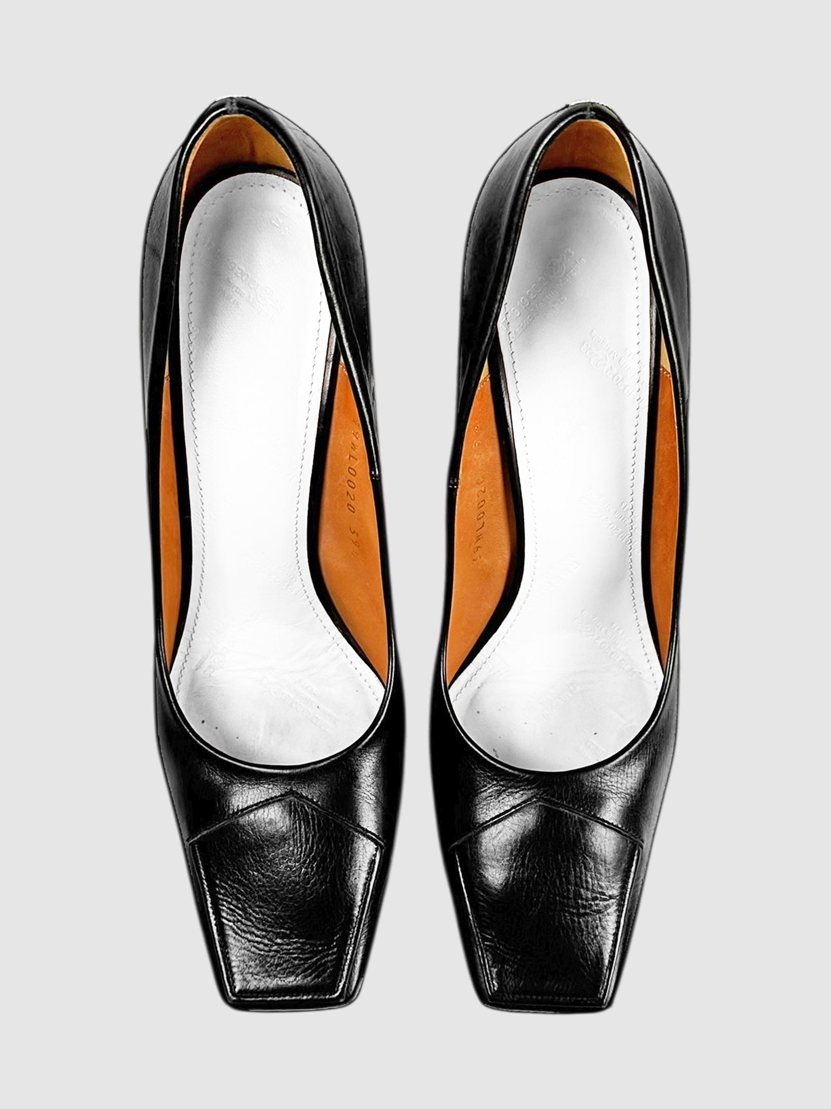 Split Heel Square Toe Pumps - Size 39.5