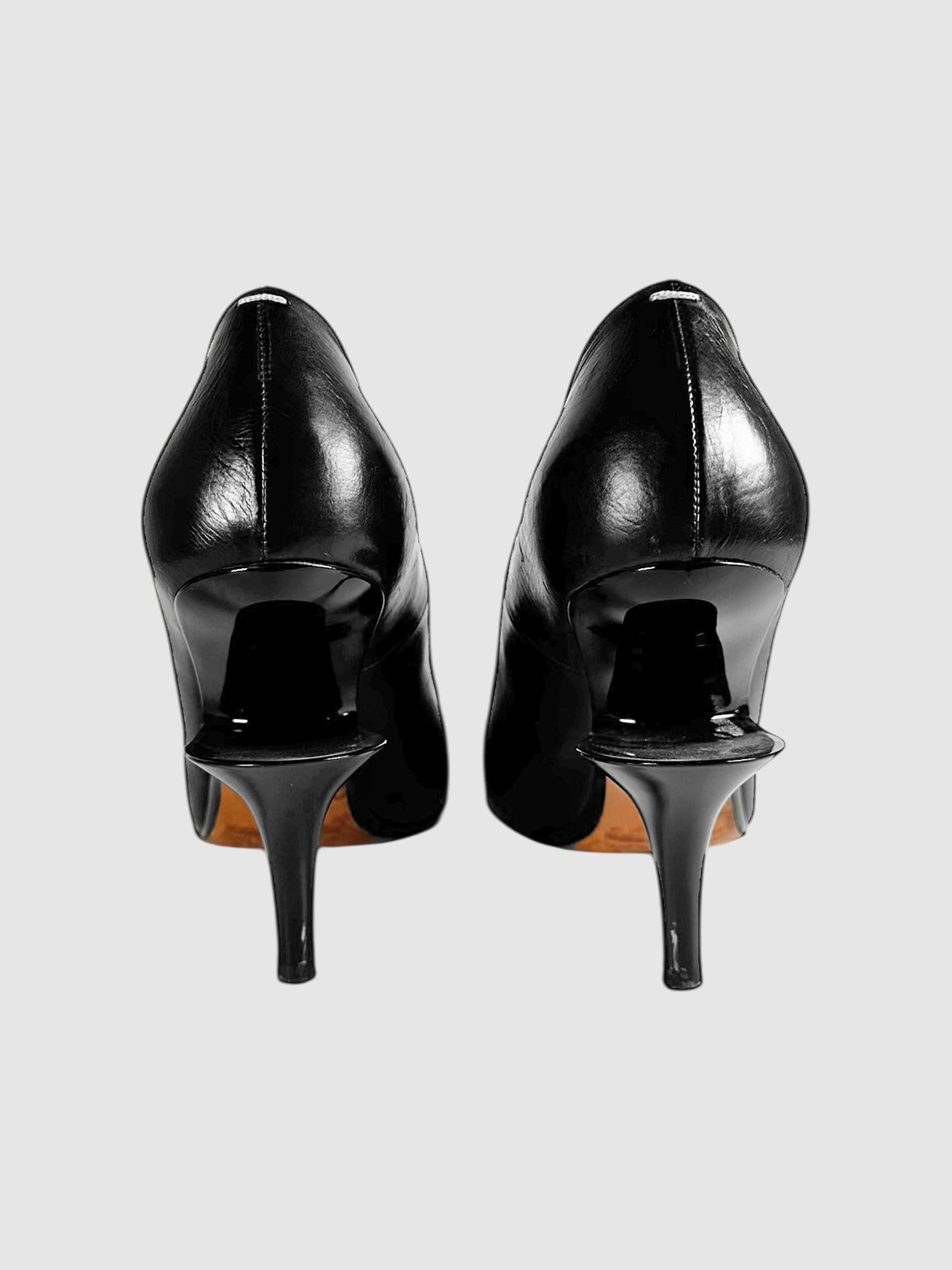 Split Heel Square Toe Pumps - Size 39.5