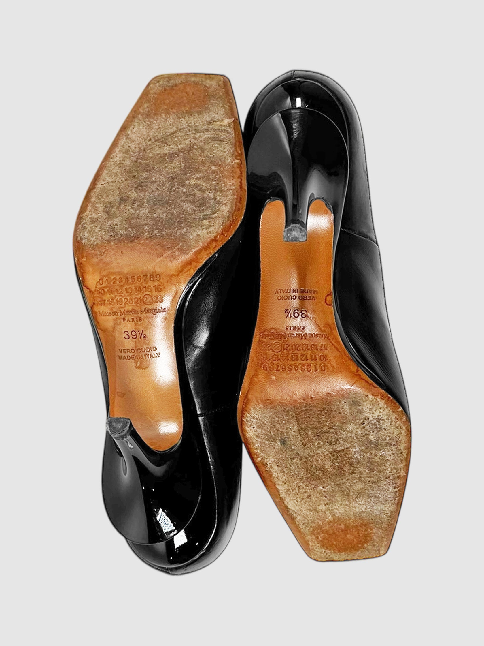 Split Heel Square Toe Pumps - Size 39.5