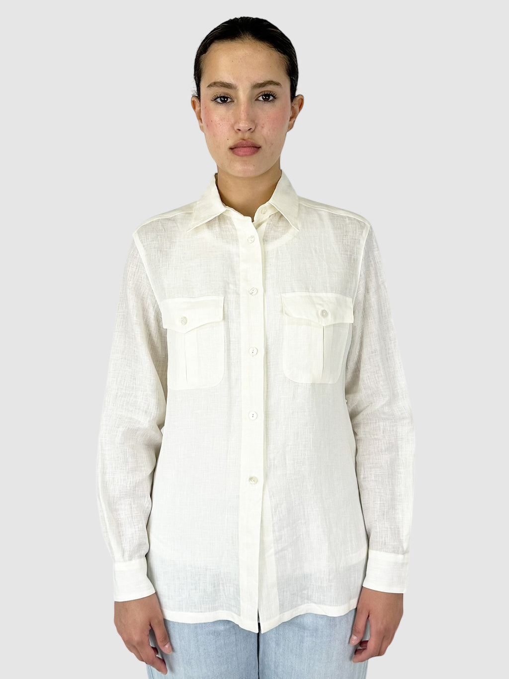 Linen Button-Up Top