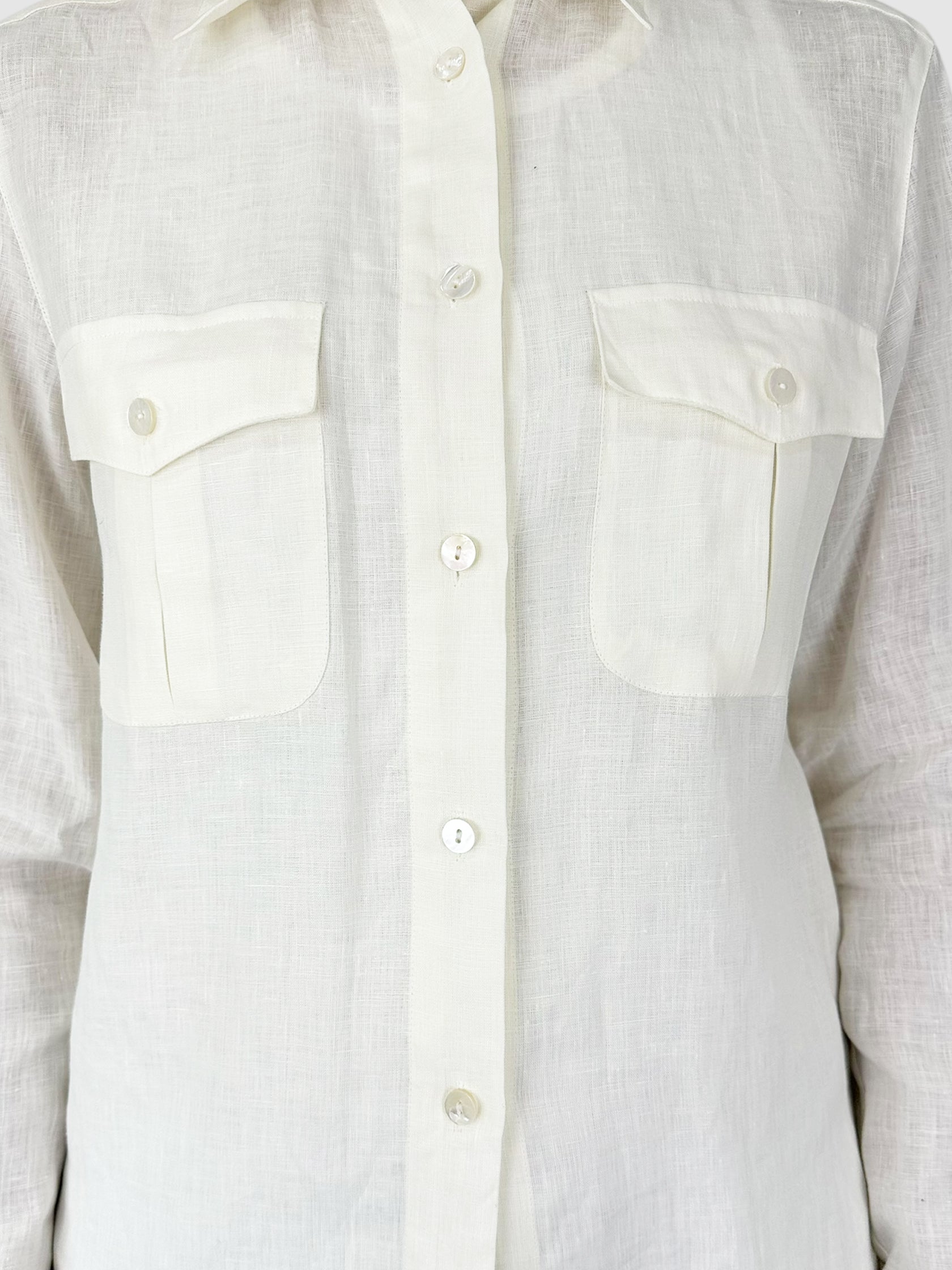 Linen Button-Up Top