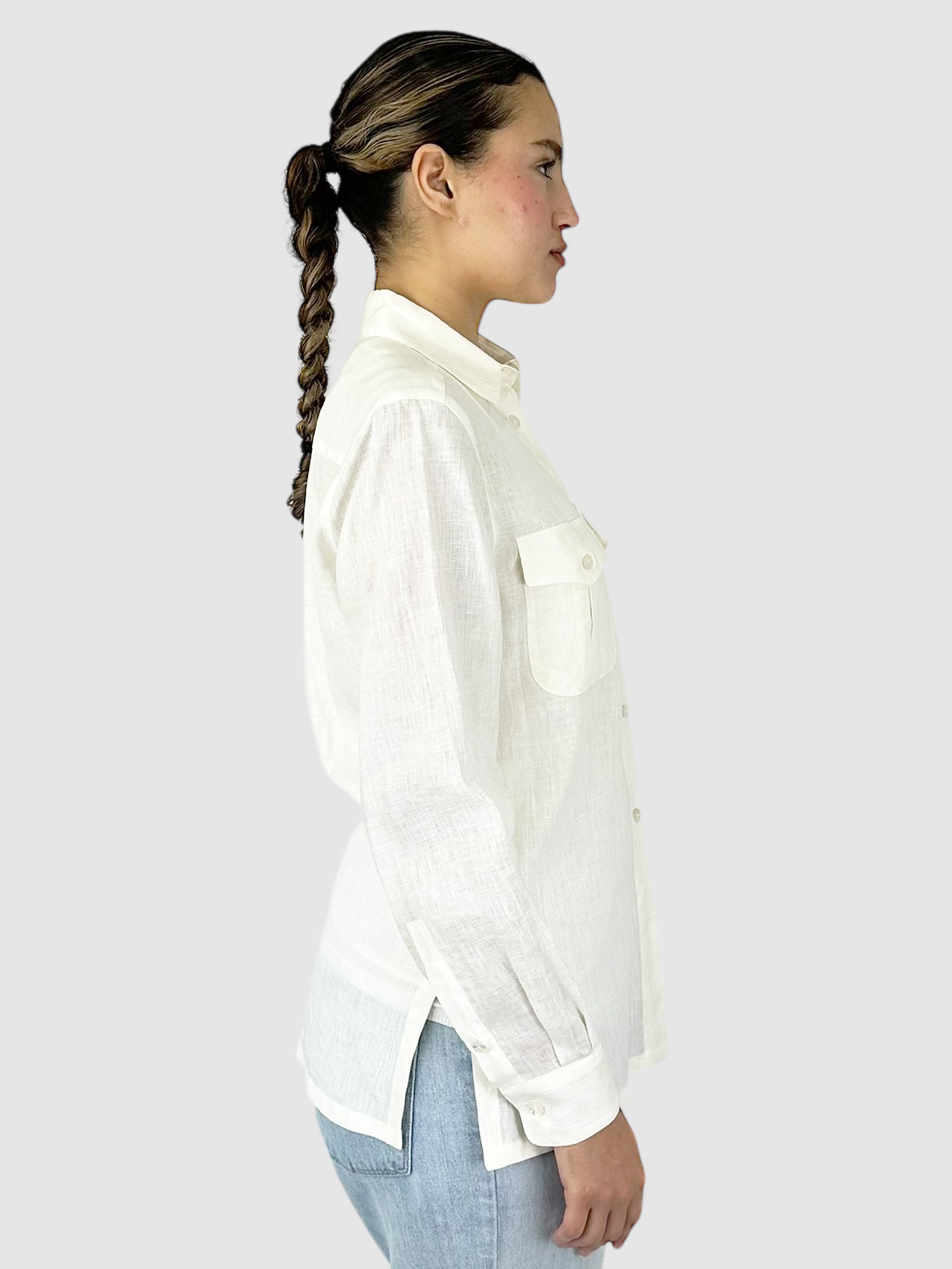Linen Button-Up Top