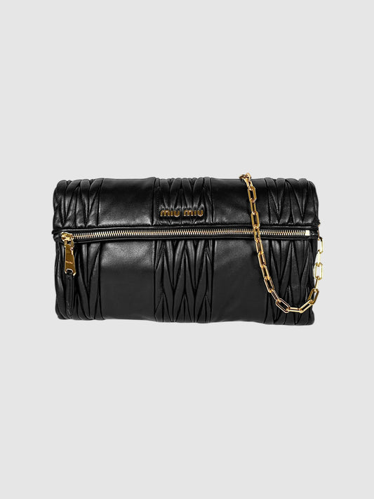 Matelassé Patch Pochette Clutch