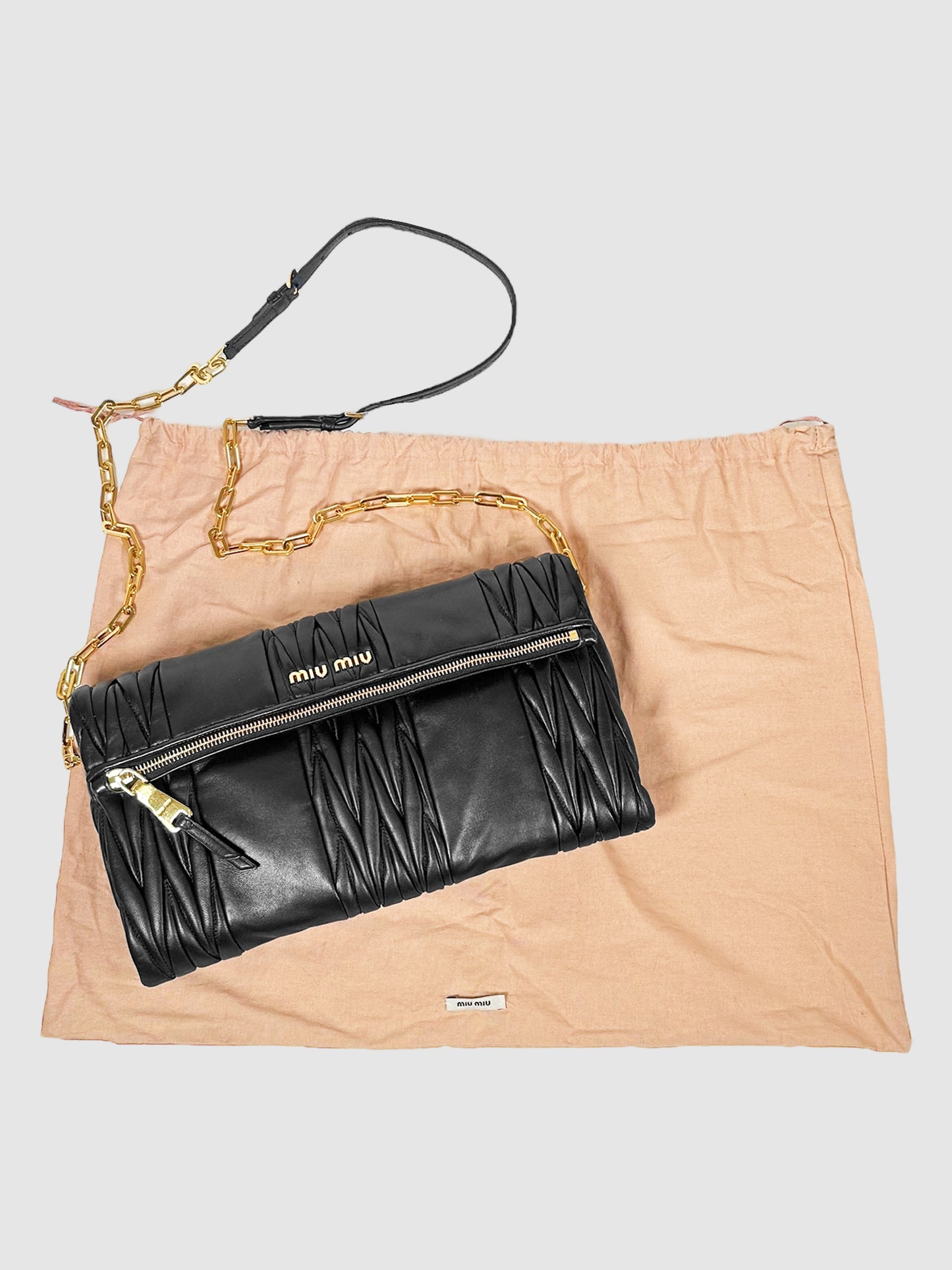 Matelassé Patch Pochette Clutch