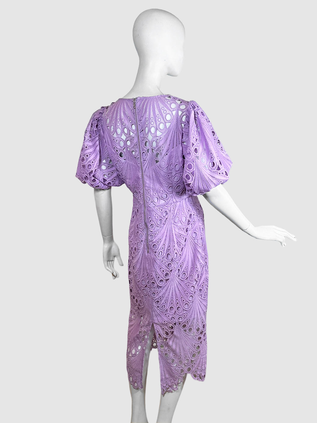 Lace Puff-Sleeve Dress - Size 10