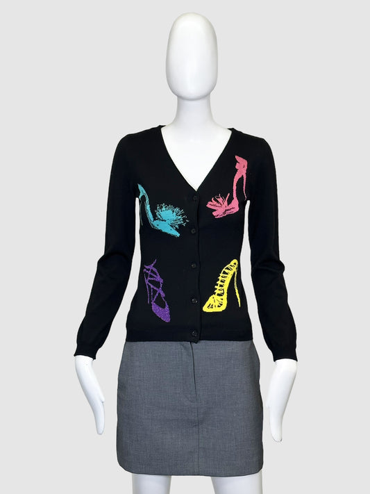 Moschino Boutique Printed Cardigan - Size M