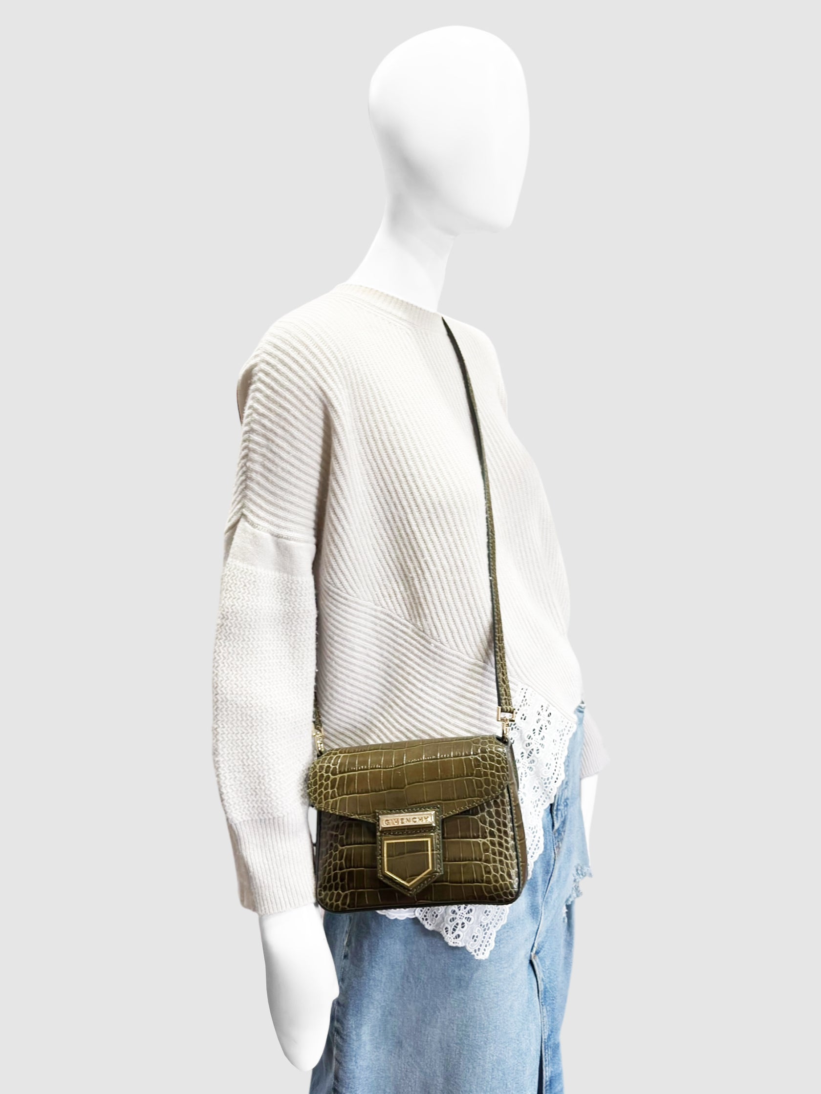 Croc-Embossed Nobile Bag