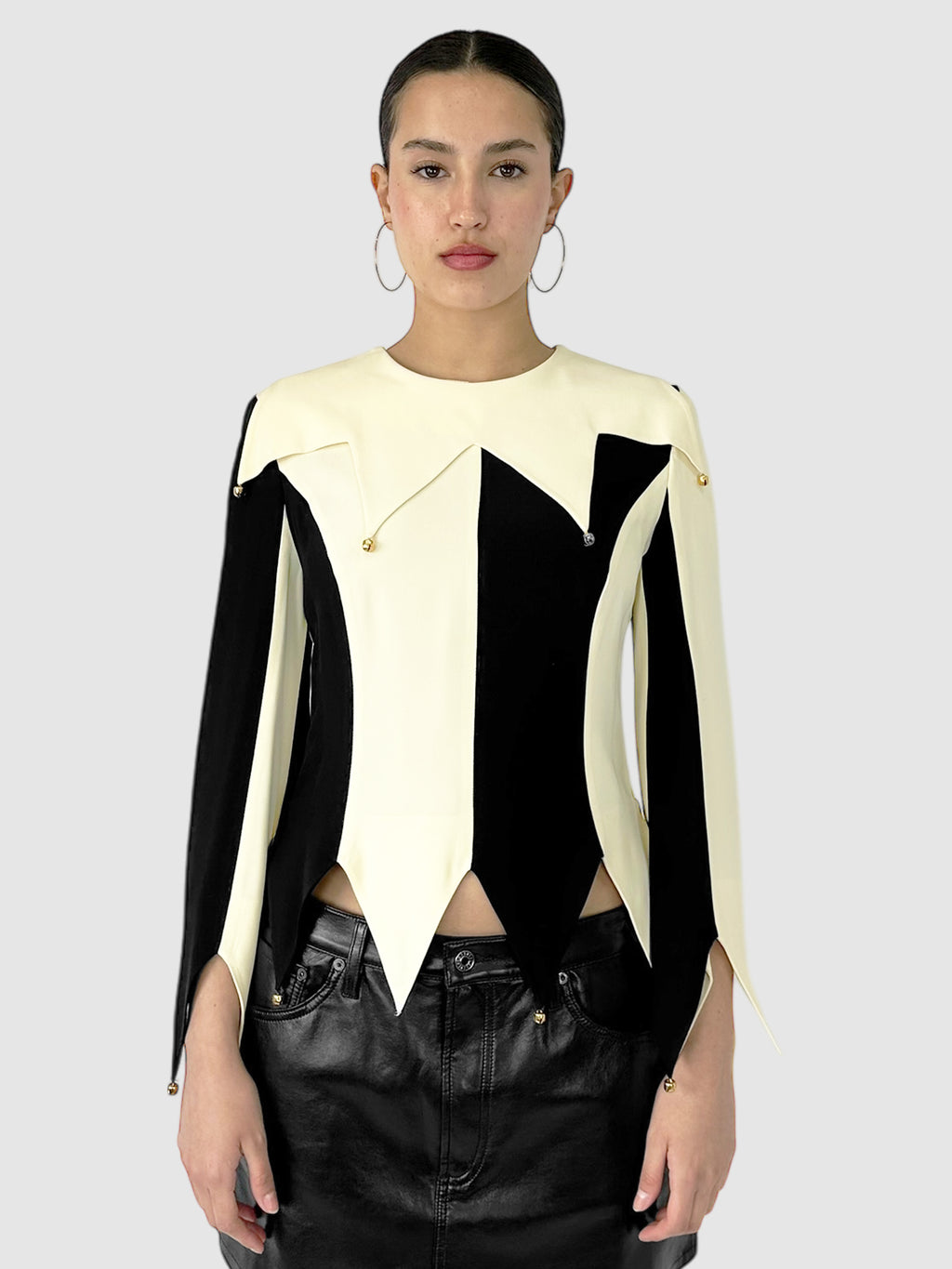 Colourblock Bell Top