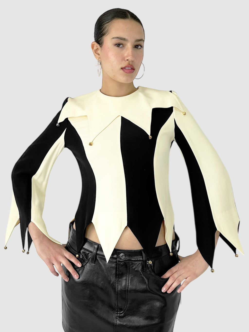 Colourblock Bell Top