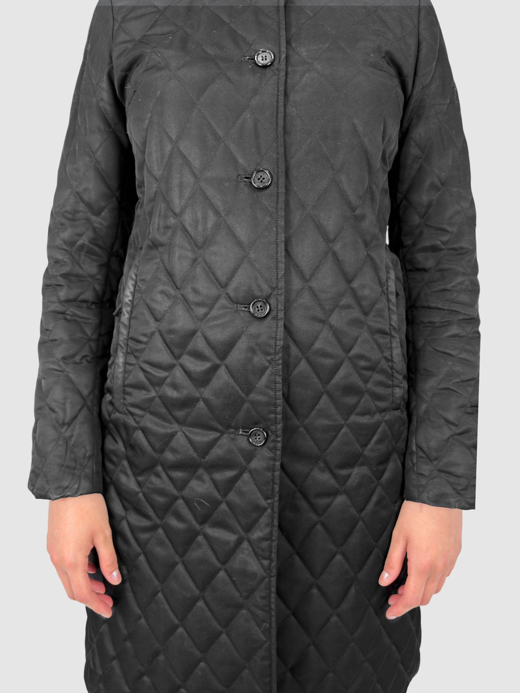 Quilted Single-Breasted Coat