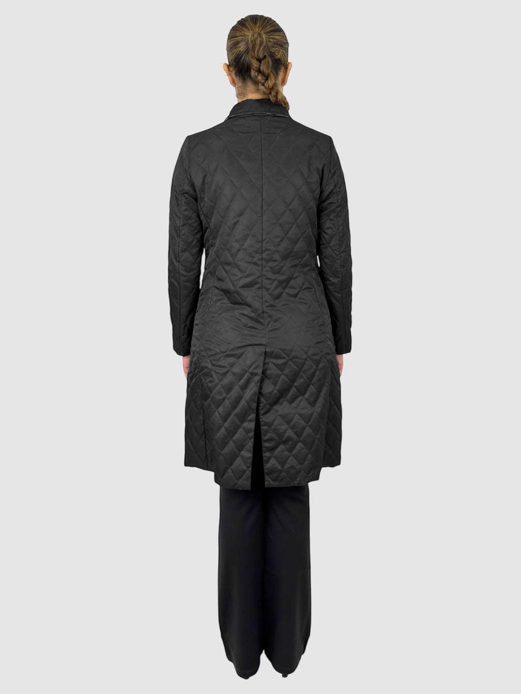 Quilted Single-Breasted Coat