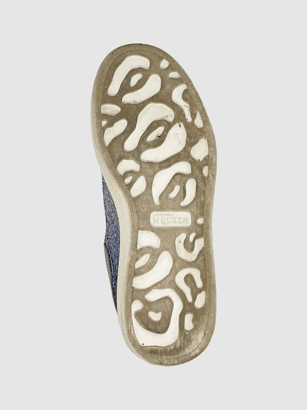 Alexander McQueen Ombre Glittered Leather Low Top Sneakers - Size 37
