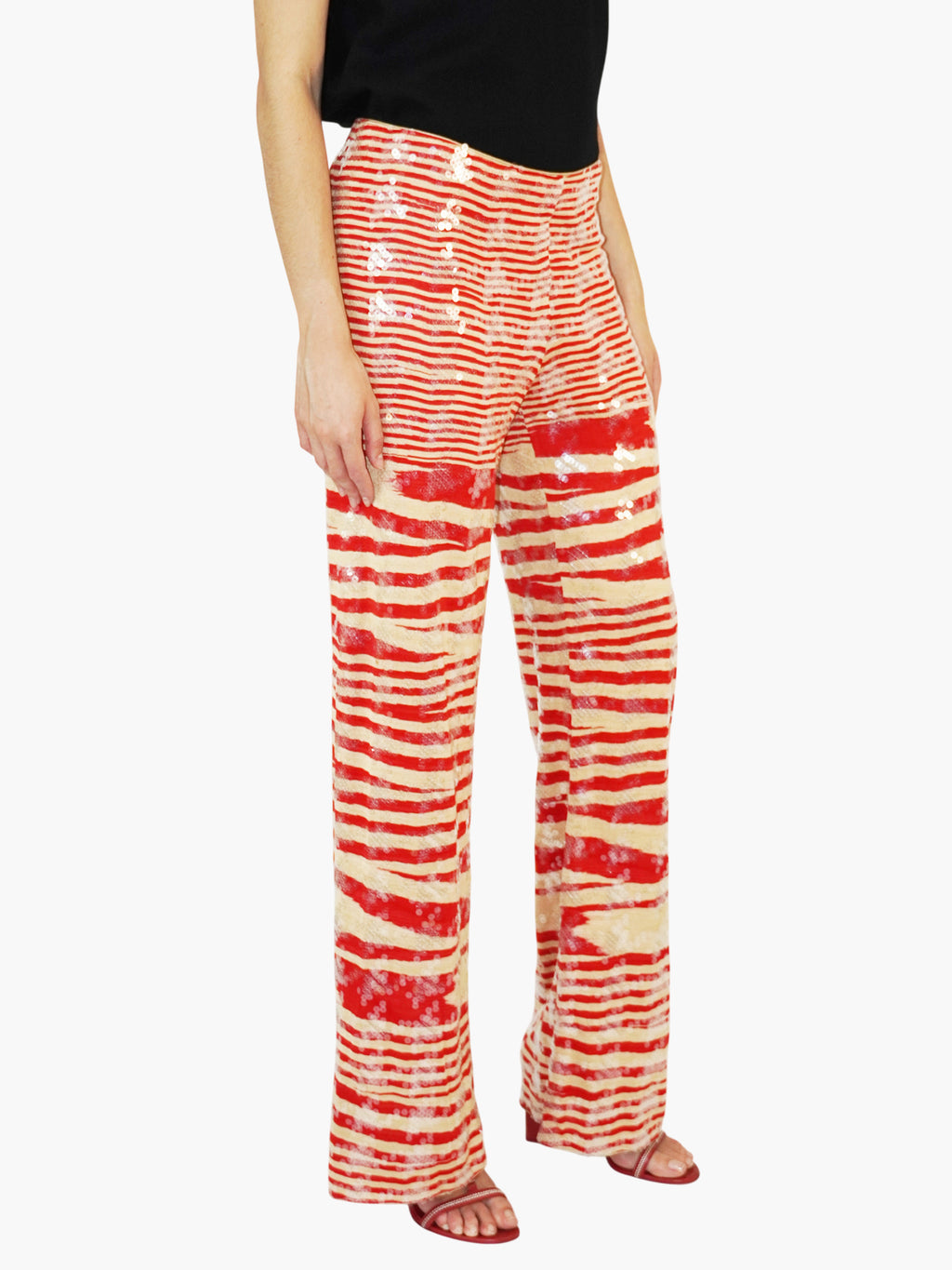 Silk Sequinned Pants