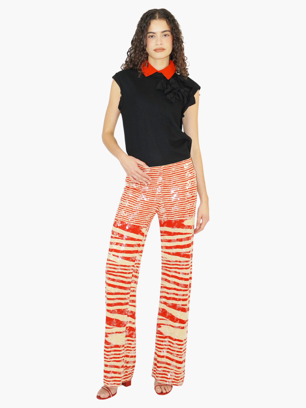 Silk Sequinned Pants