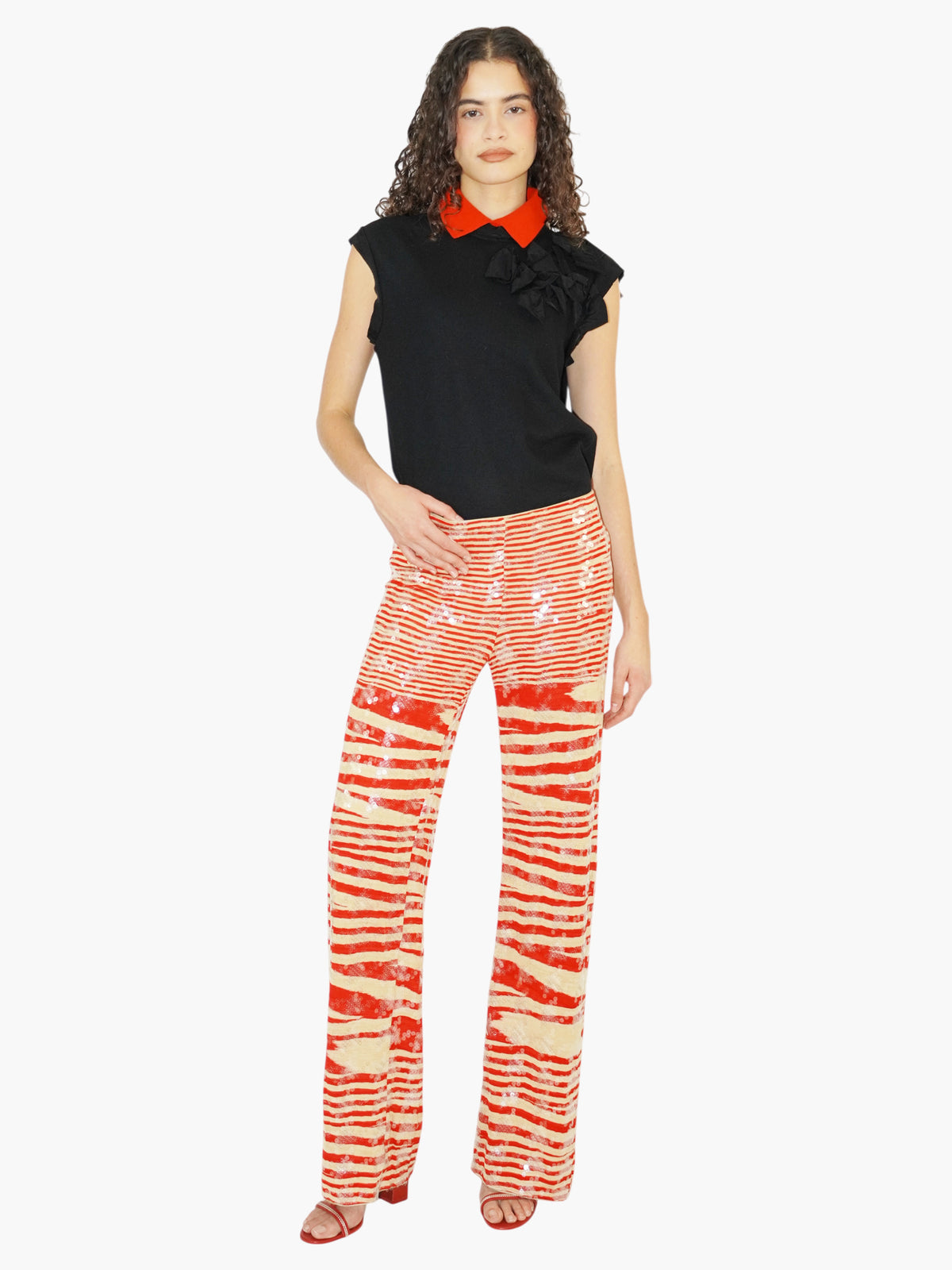Silk Sequinned Pants