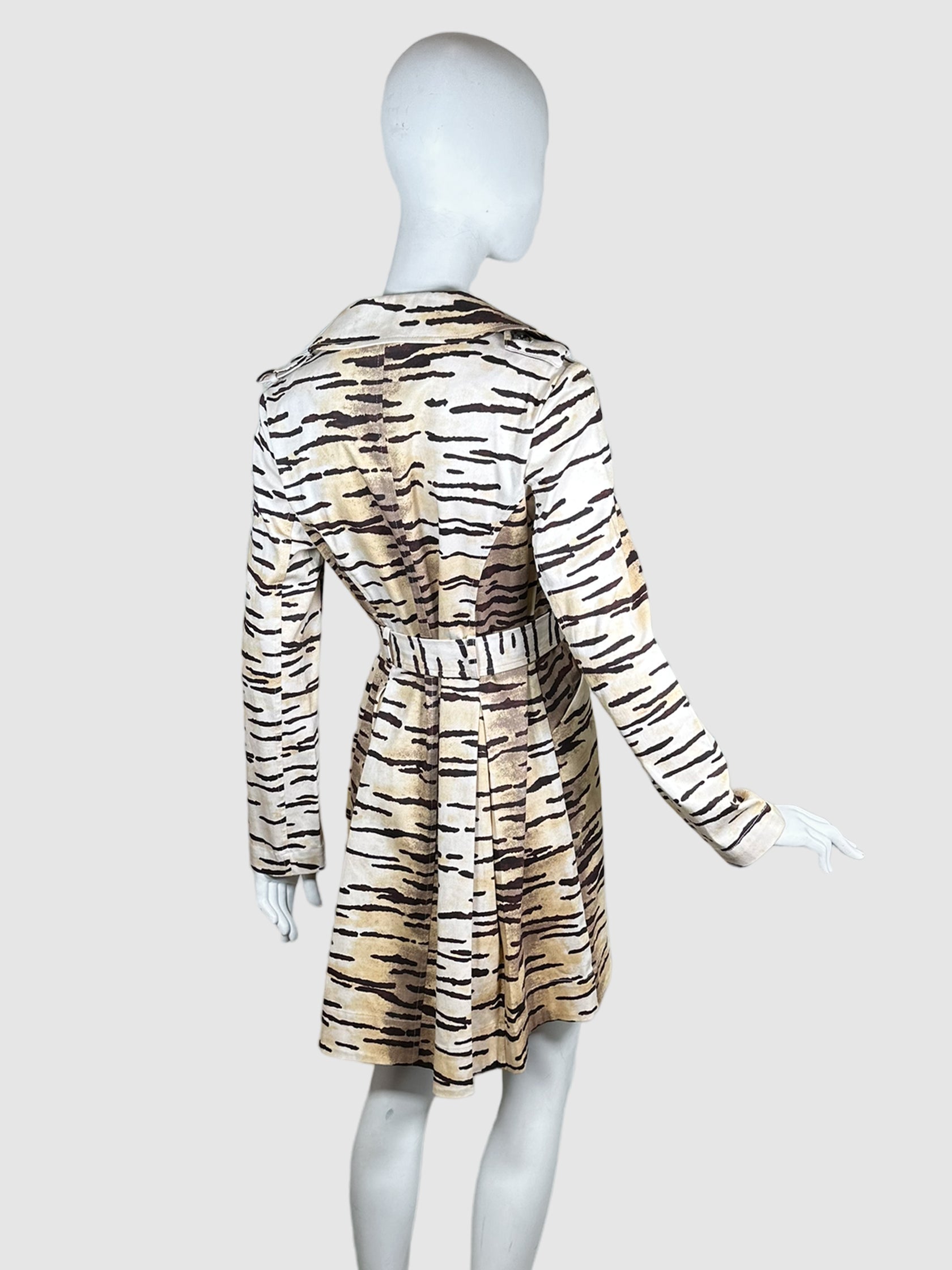 Love Moschino Animal Print Trench Coat - Size 4